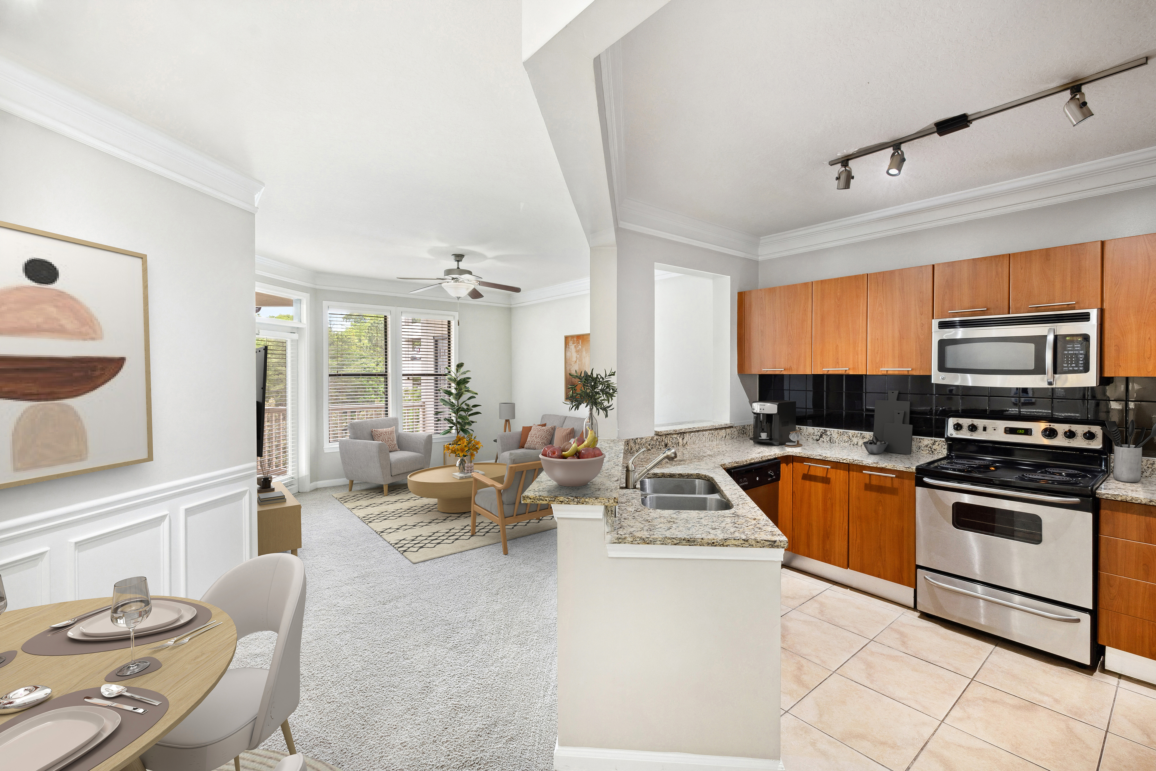 Kitchen at MAA Brookwood luxury apartment homes in Atlanta, GA