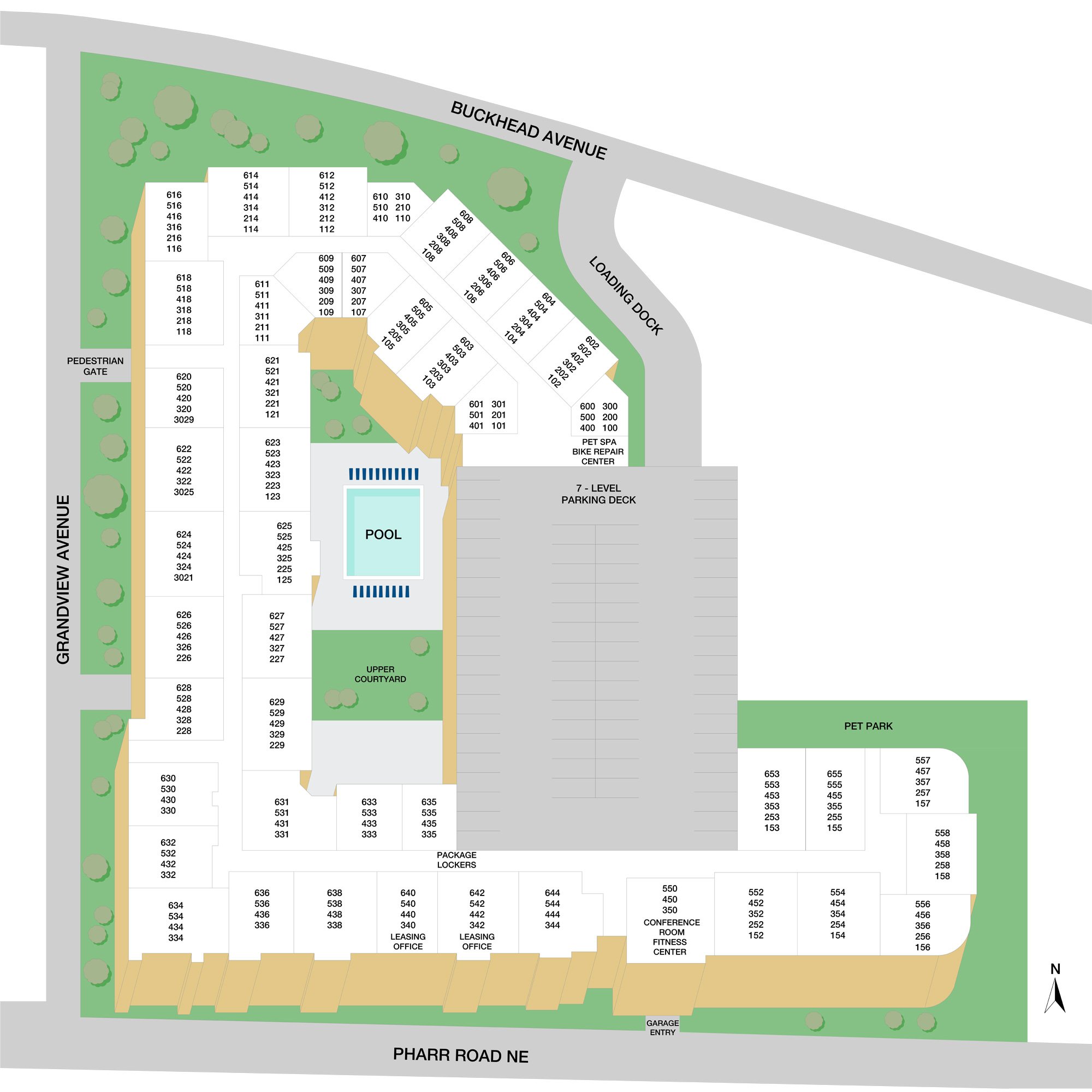 Property Map of MAA Buckhead luxury apartments in Atlanta, GA