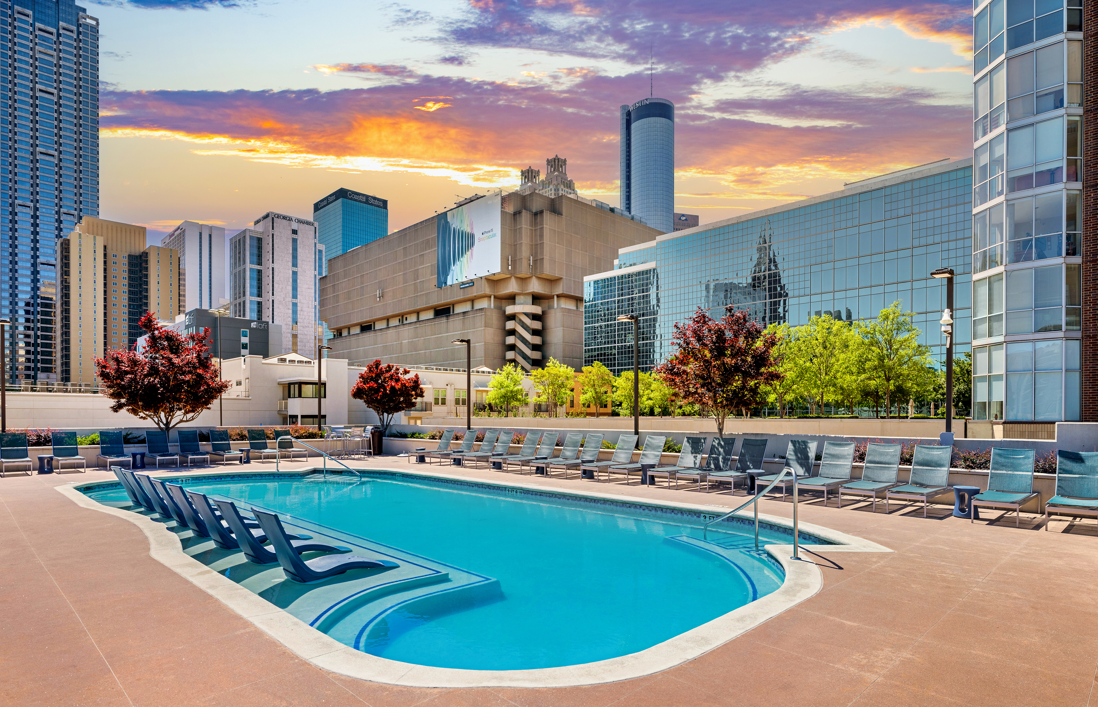 Pool at MAA Centennial Park luxury apartment homes in Atlanta, GA