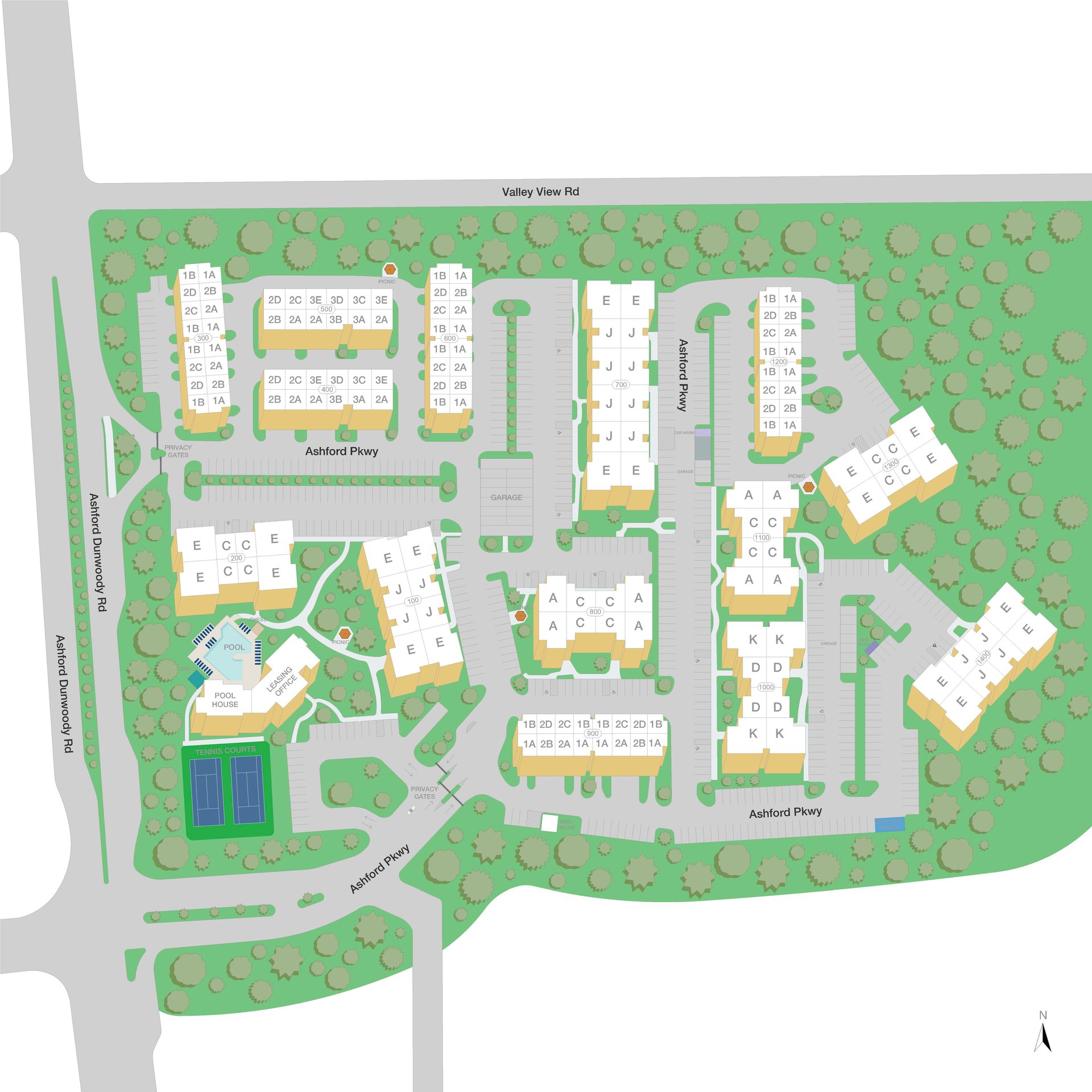 Property Map of MAA Dunwoody luxury apartments in Atlanta, GA