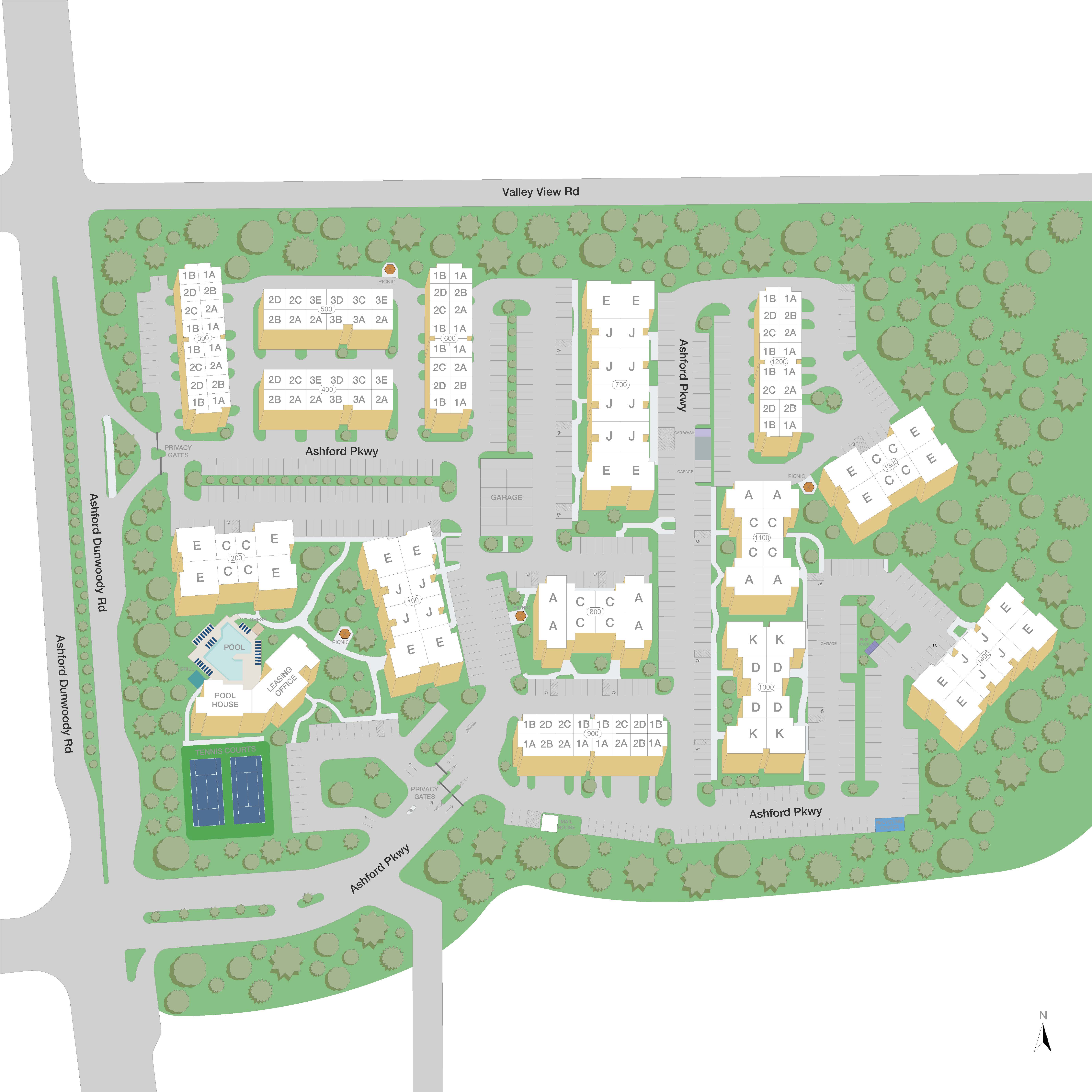 Property Map of MAA Dunwoody luxury apartments in Atlanta, GA