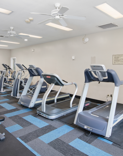 Upscale fitness center with treadmills at MAA Dunwoody luxury apartments in Atlanta, GA