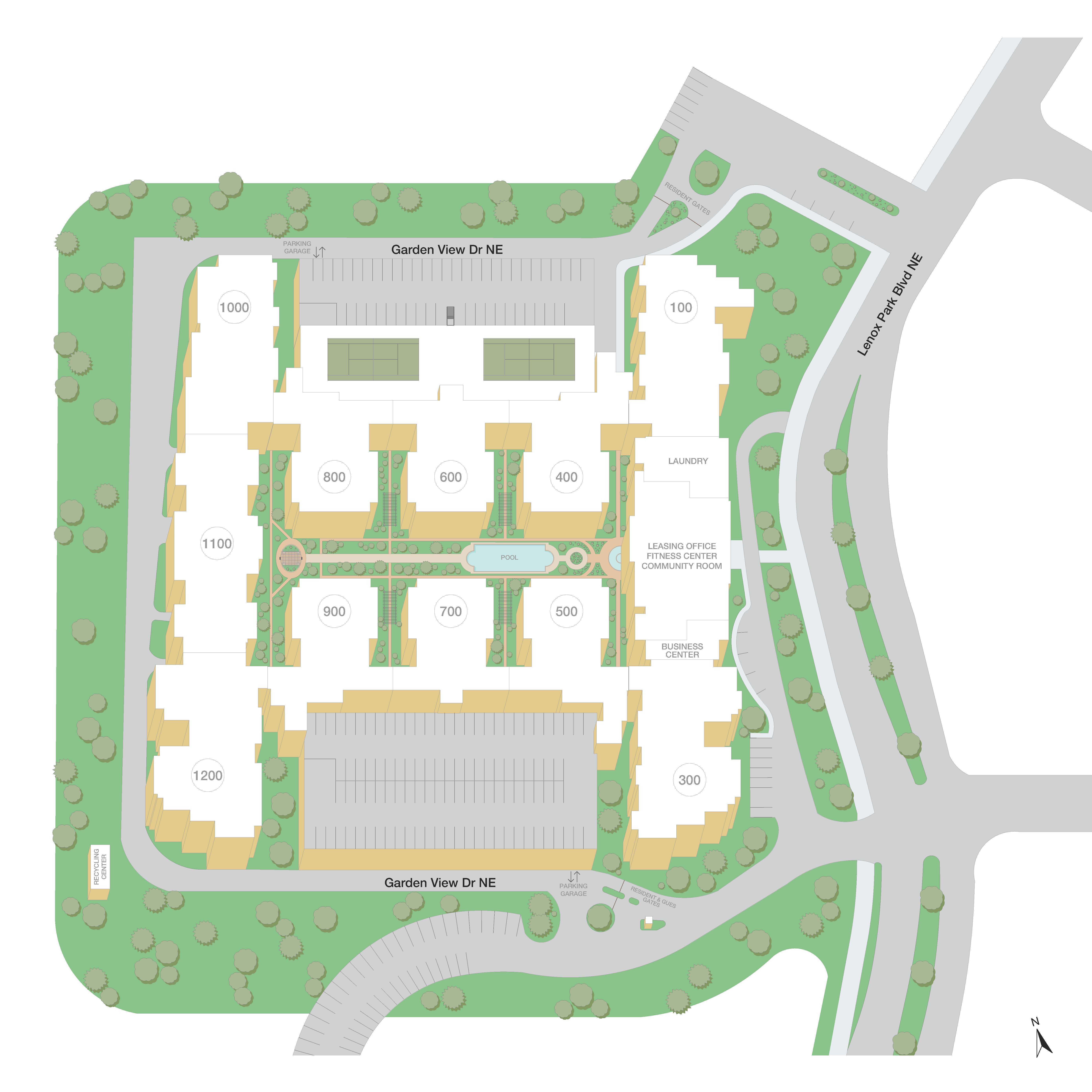 Property Map of MAA Gardens luxury apartments in Atlanta, GA