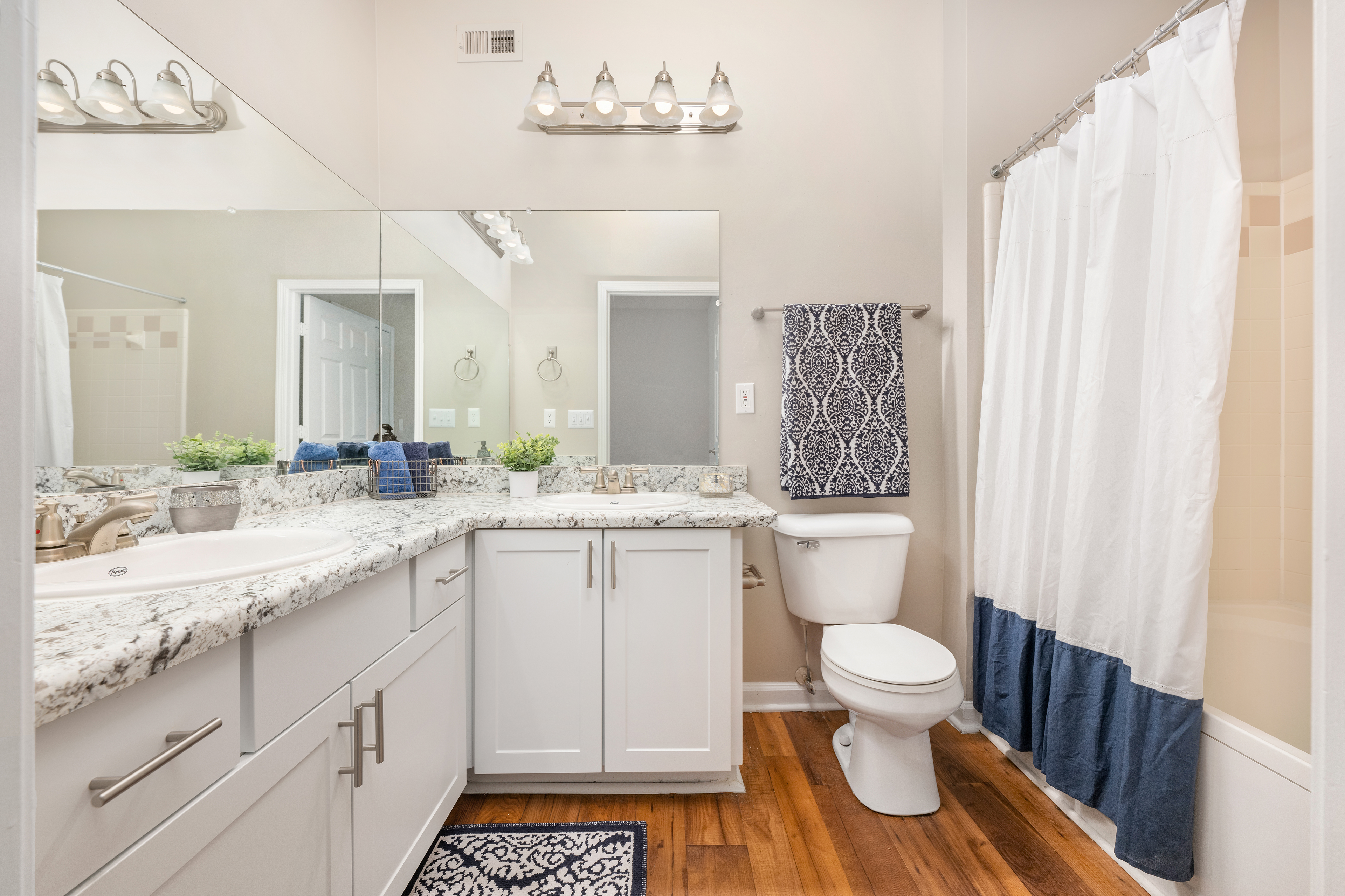 Bathroom at MAA Lake Lanier luxury apartment homes in Gainesville, GA