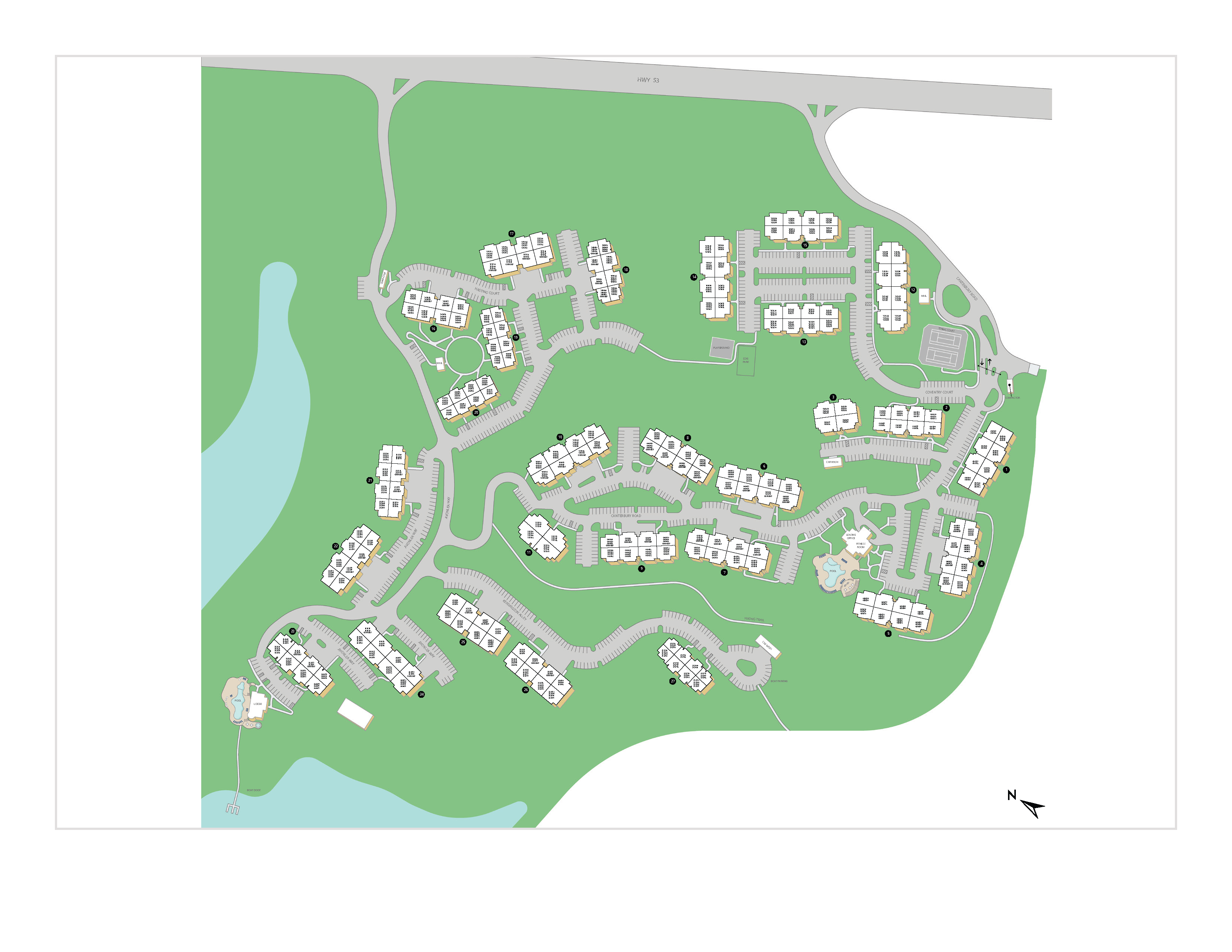 Property Map of MAA Lake Lanier luxury apartments in Gainesville, GA