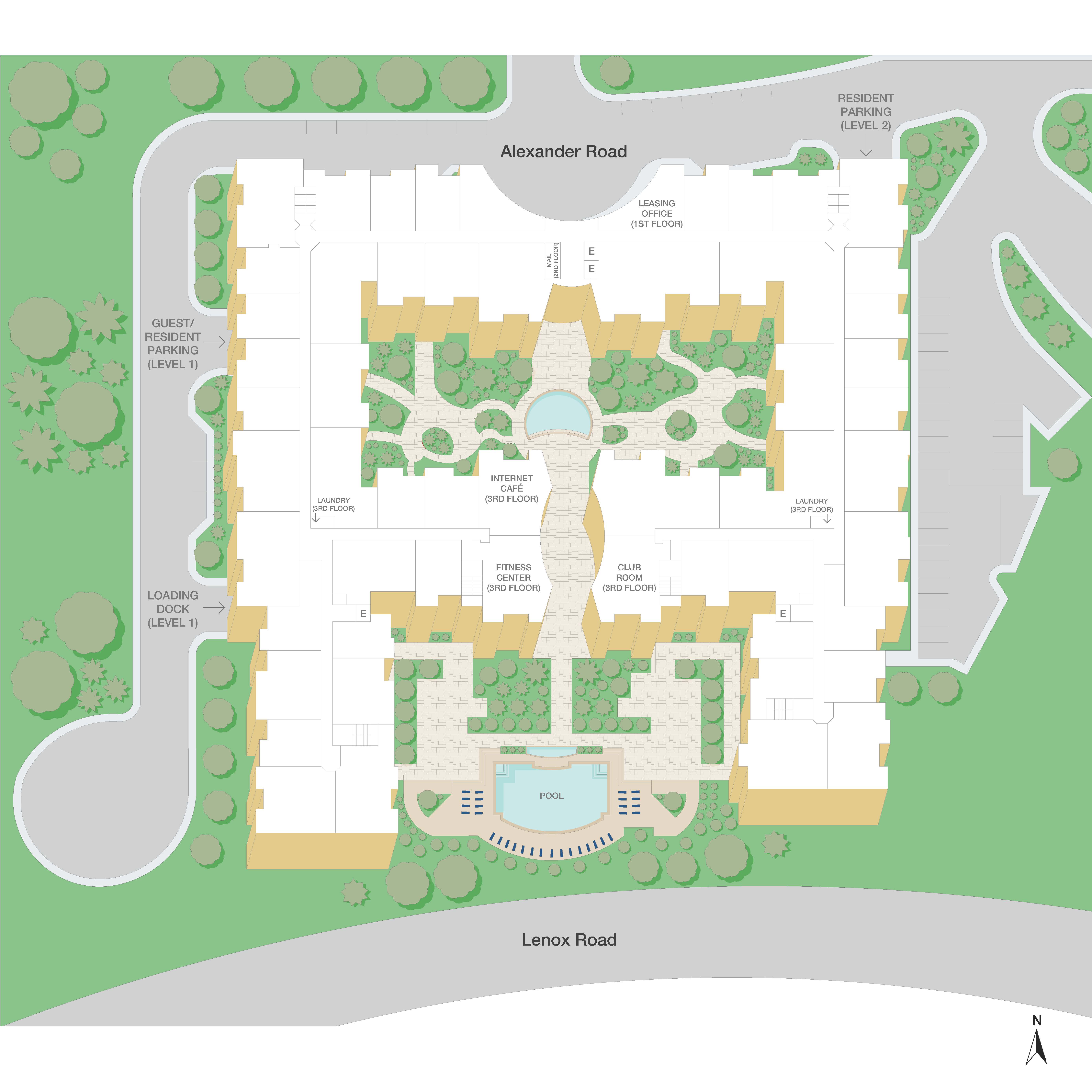 Property map of MAA Lenox luxury apartments in Atlanta, GA
