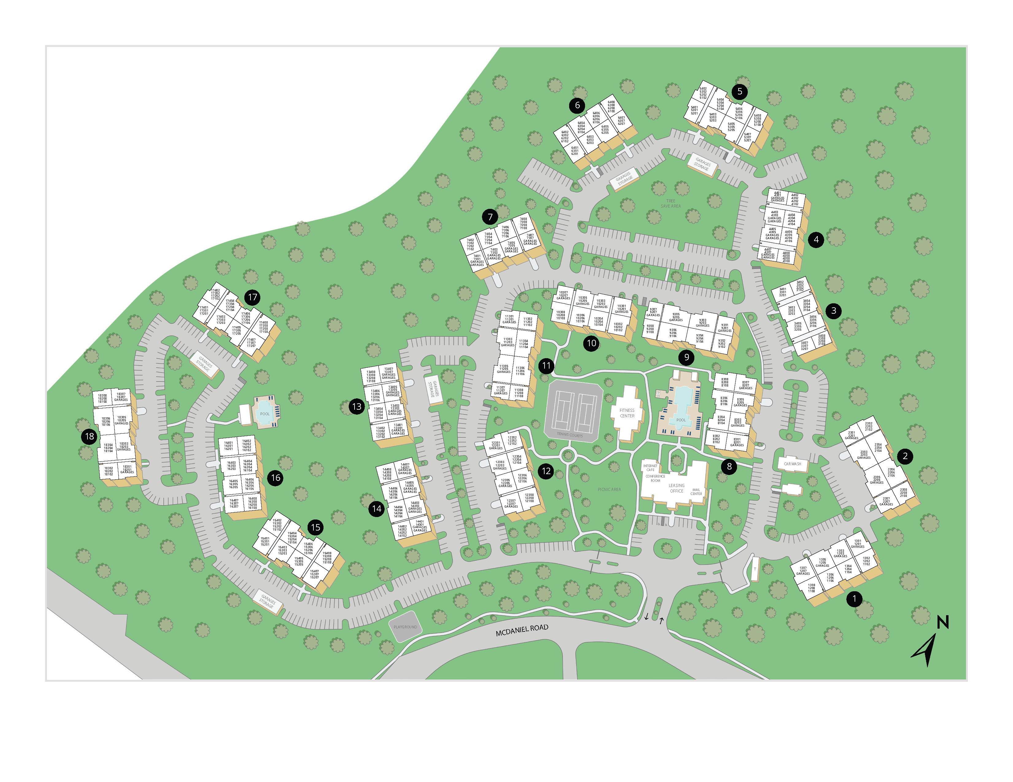 Property Map of MAA McDaniel Farm luxury apartments in Duluth, GA