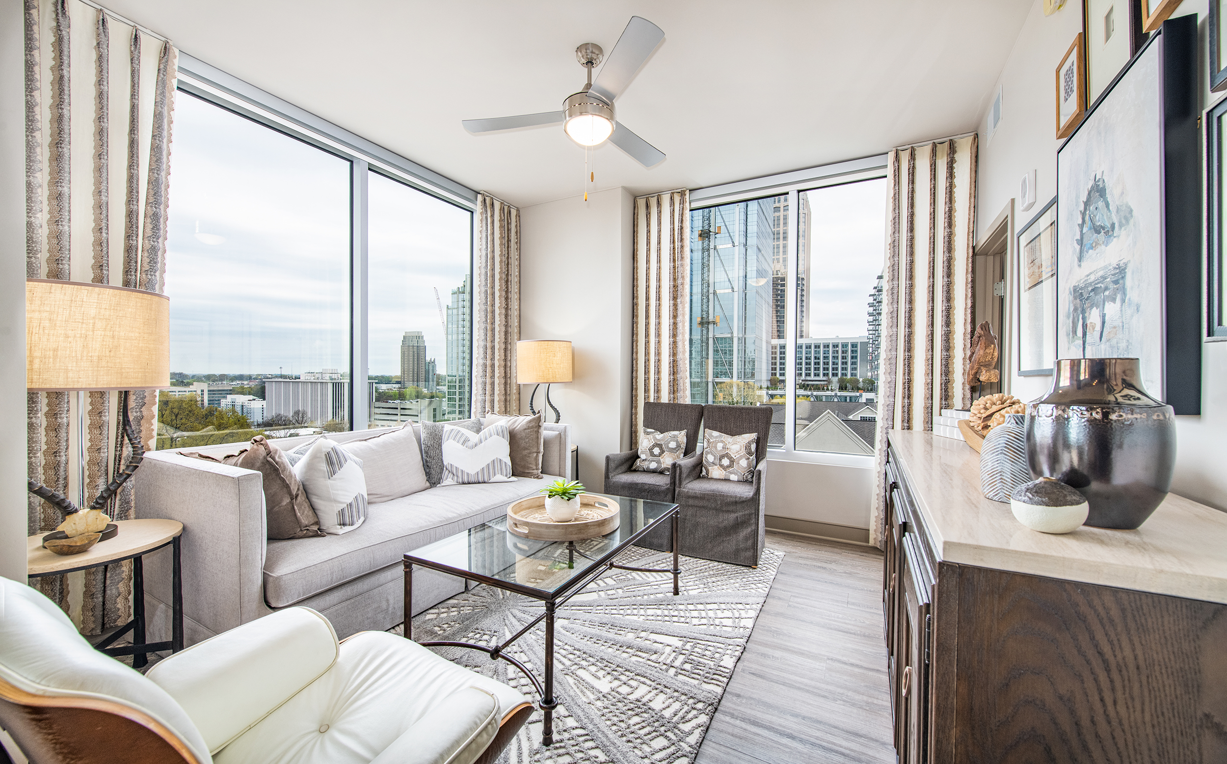 Living area at MAA Midtown luxury apartment homes in Atlanta, GA