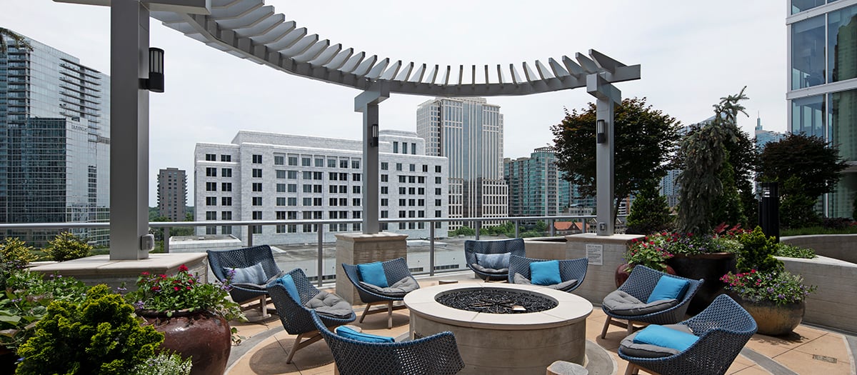 Terrace Fire Pit at MAA Midtown luxury apartment homes in Atlanta, GA
