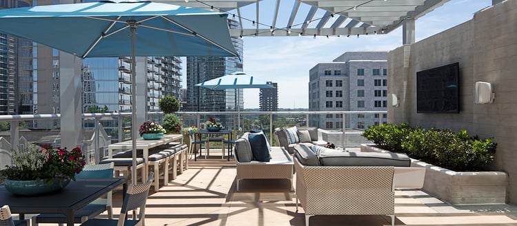 Terrace Lounge at MAA Midtown luxury apartment homes in Atlanta, GA