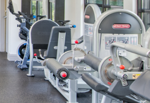 Fitness center weight machines at MAA Oglethorpe luxury apartments in Atlanta, GA