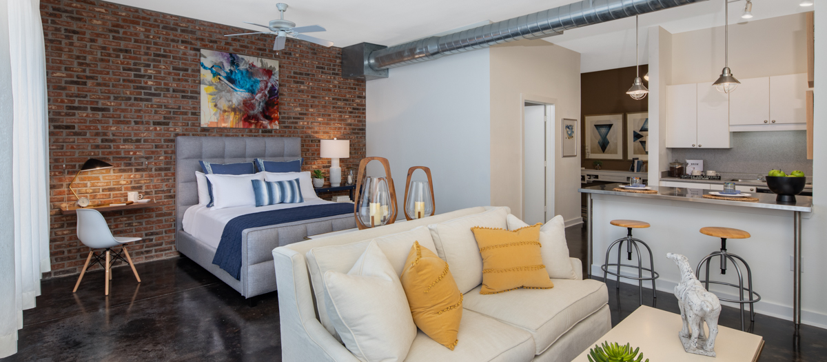 Bedroom at MAA Piedmont Park luxury apartment homes in Atlanta, GA
