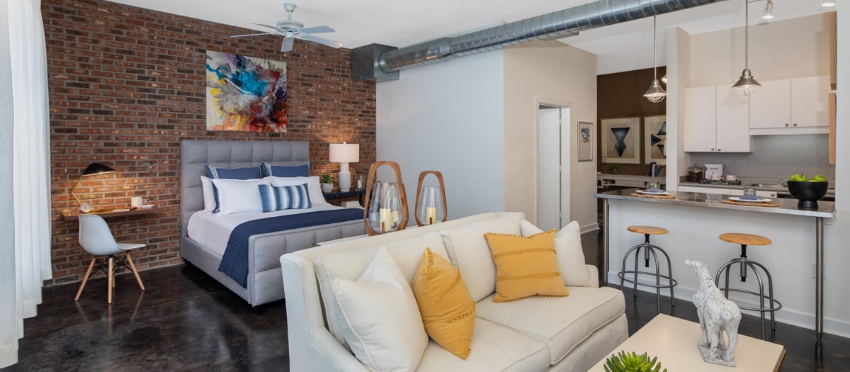 Bedroom at MAA Piedmont Park luxury apartment homes in Atlanta, GA