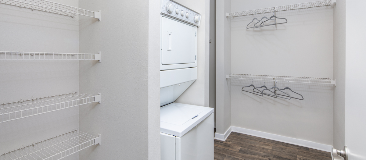 Closet washer and dryer at MAA piedmont Park in Atlanta, GA