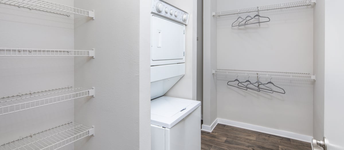 Closet washer and dryer at MAA piedmont Park in Atlanta, GA