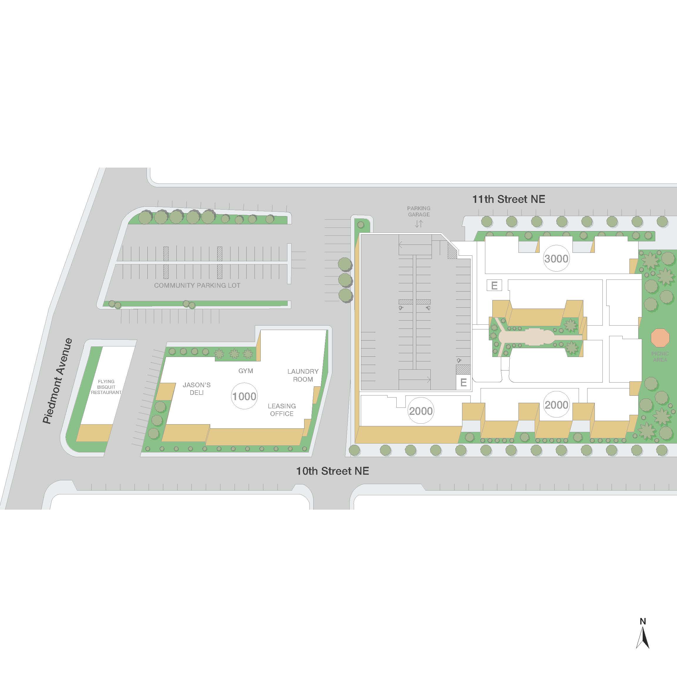 Property Map of MAA Piedmont Park luxury apartments in Atlanta, GA
