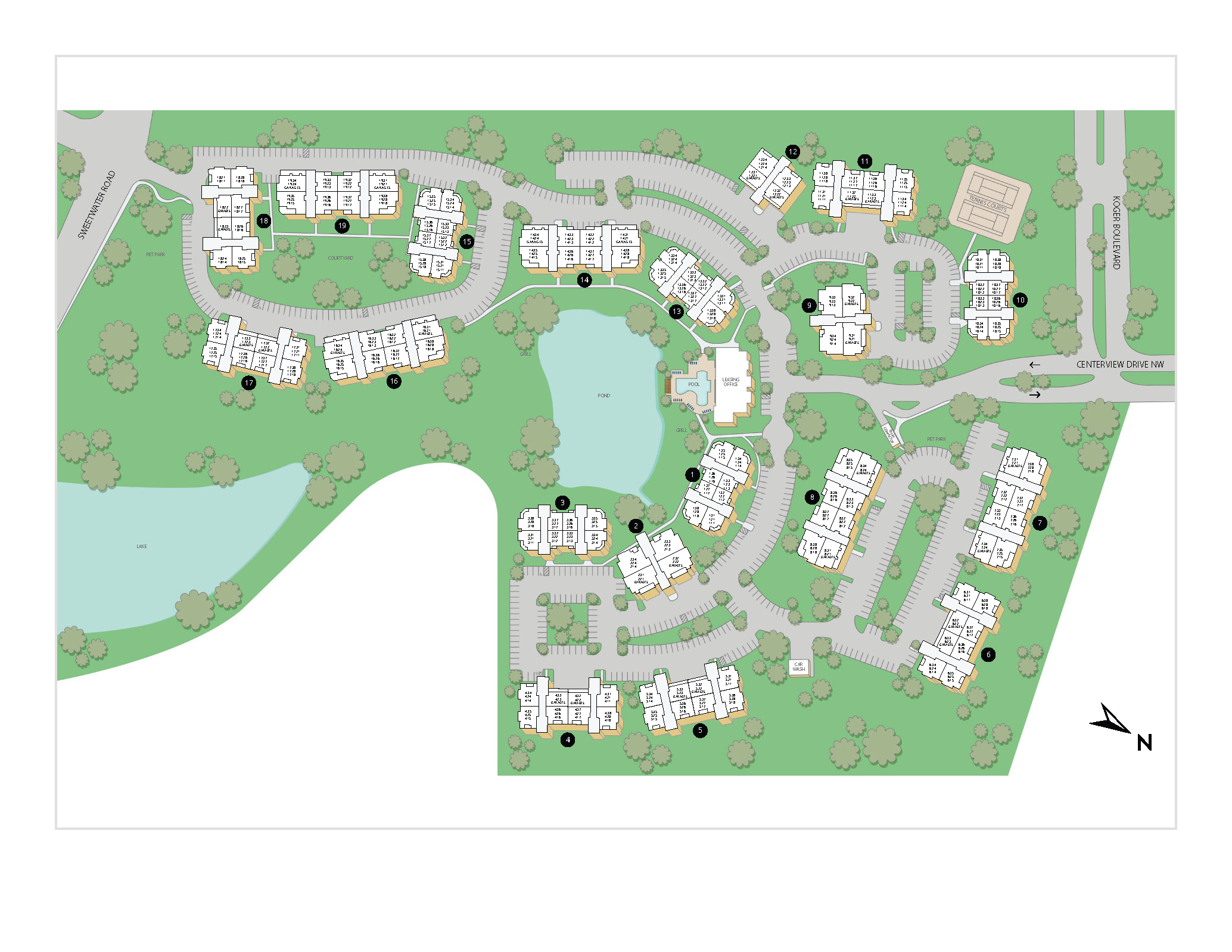 Property Map of MAA Prescott luxury apartments in Duluth, GA