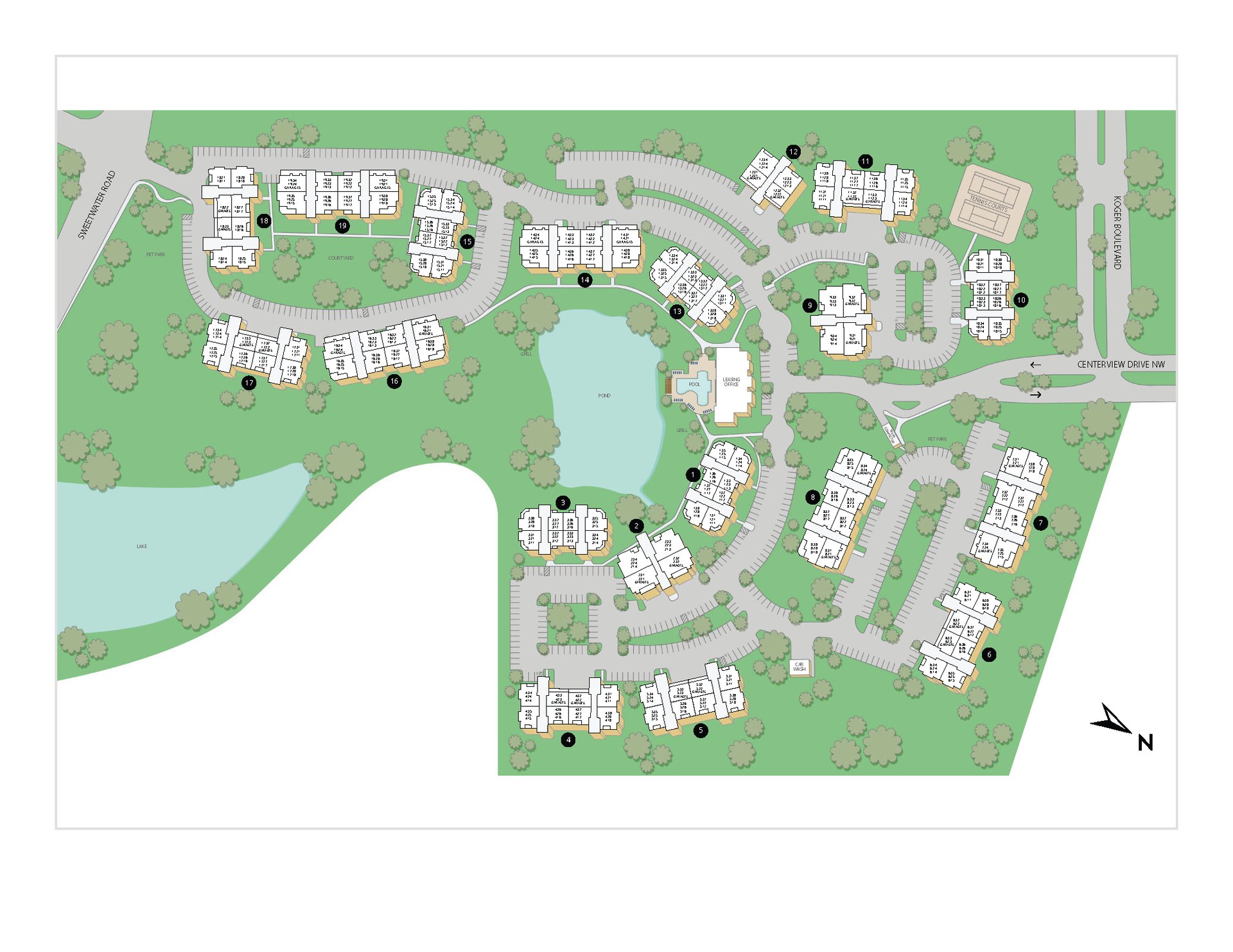 Property Map of MAA Prescott luxury apartments in Duluth, GA