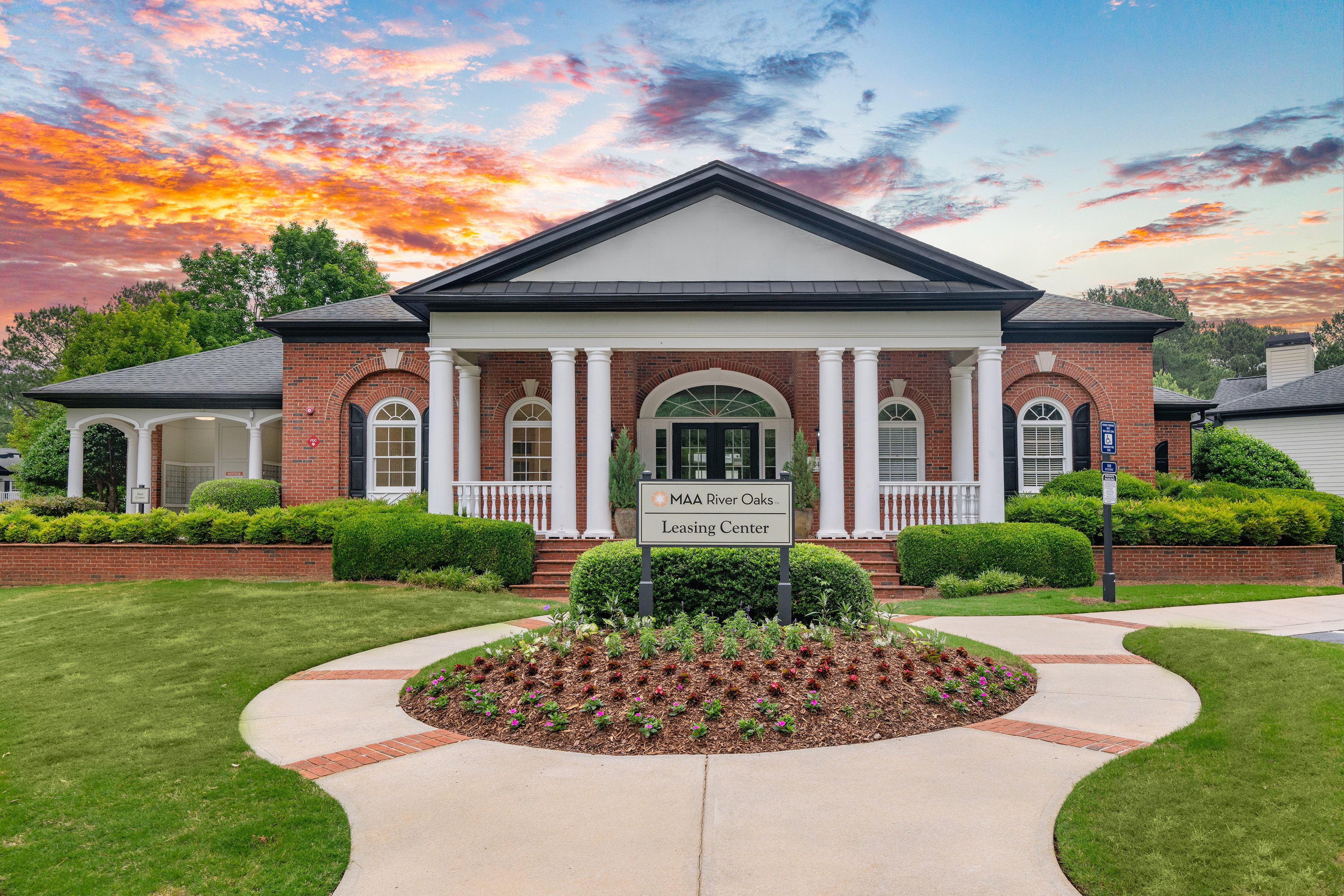 Leasing exterior at MAA River Oaks luxury apartment homes in Atlanta, GA