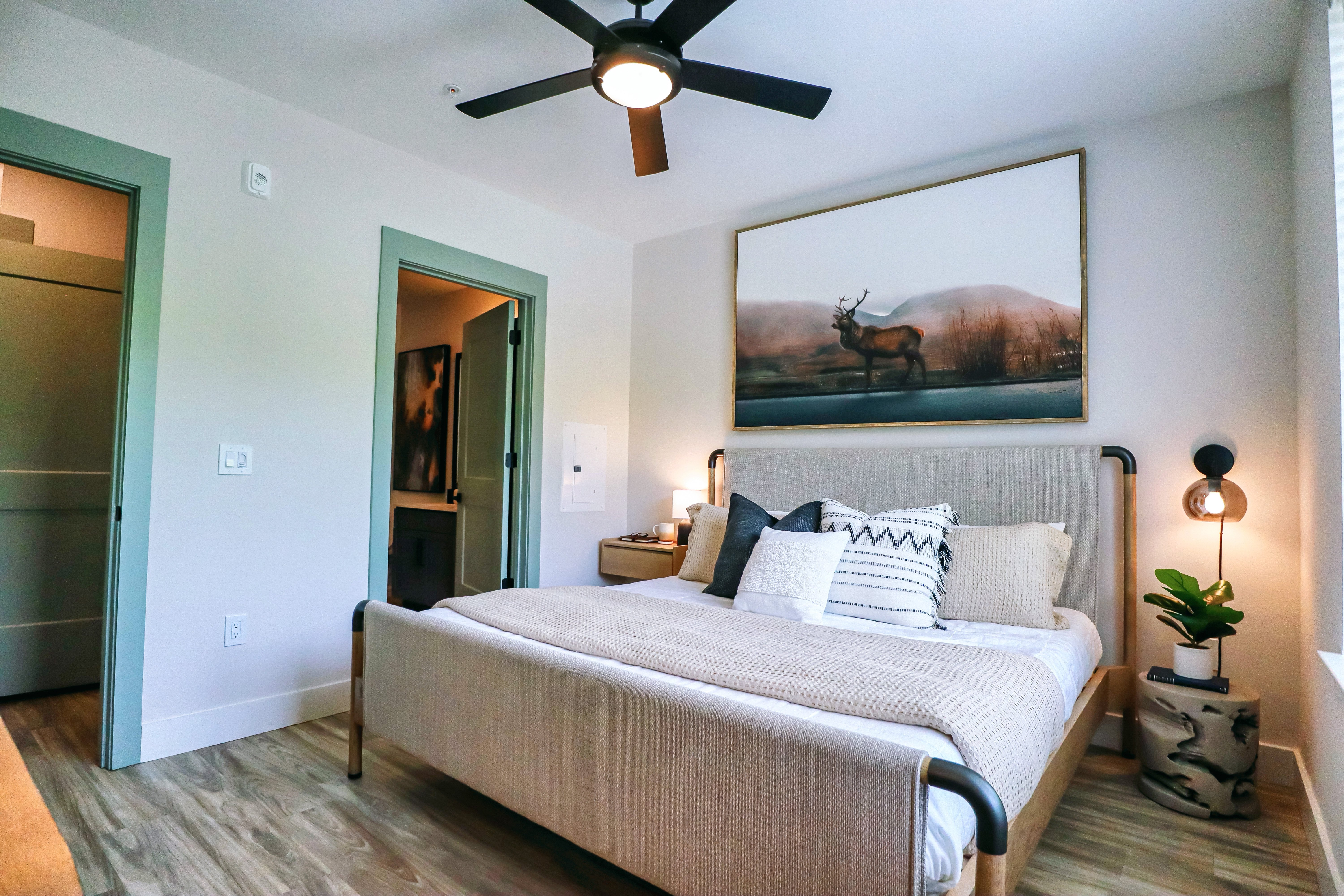 Bedroom at MAA West Midtown luxury apartment homes in Atlanta, GA