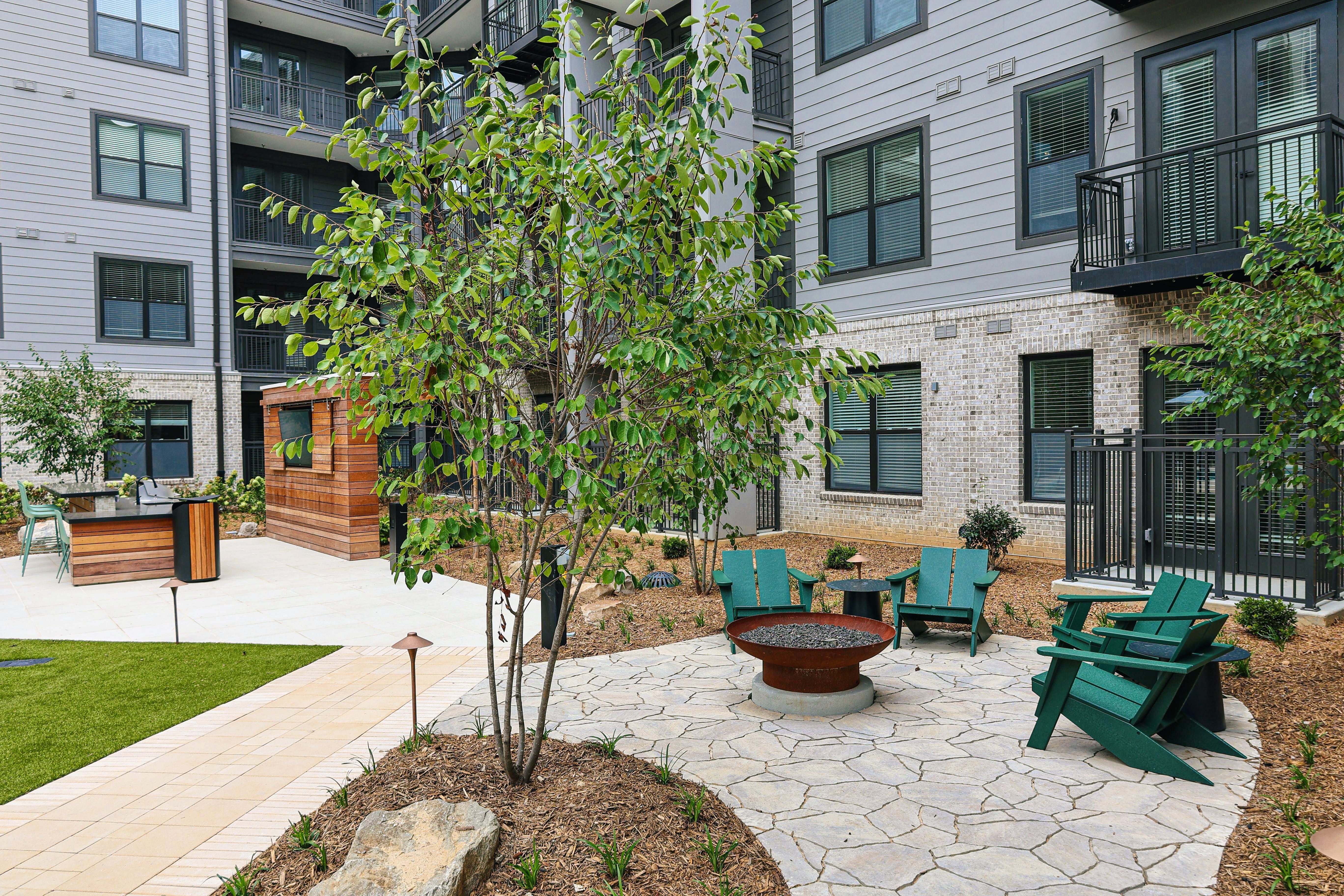 Firepit at MAA West Midtown luxury apartment homes in Atlanta, GA