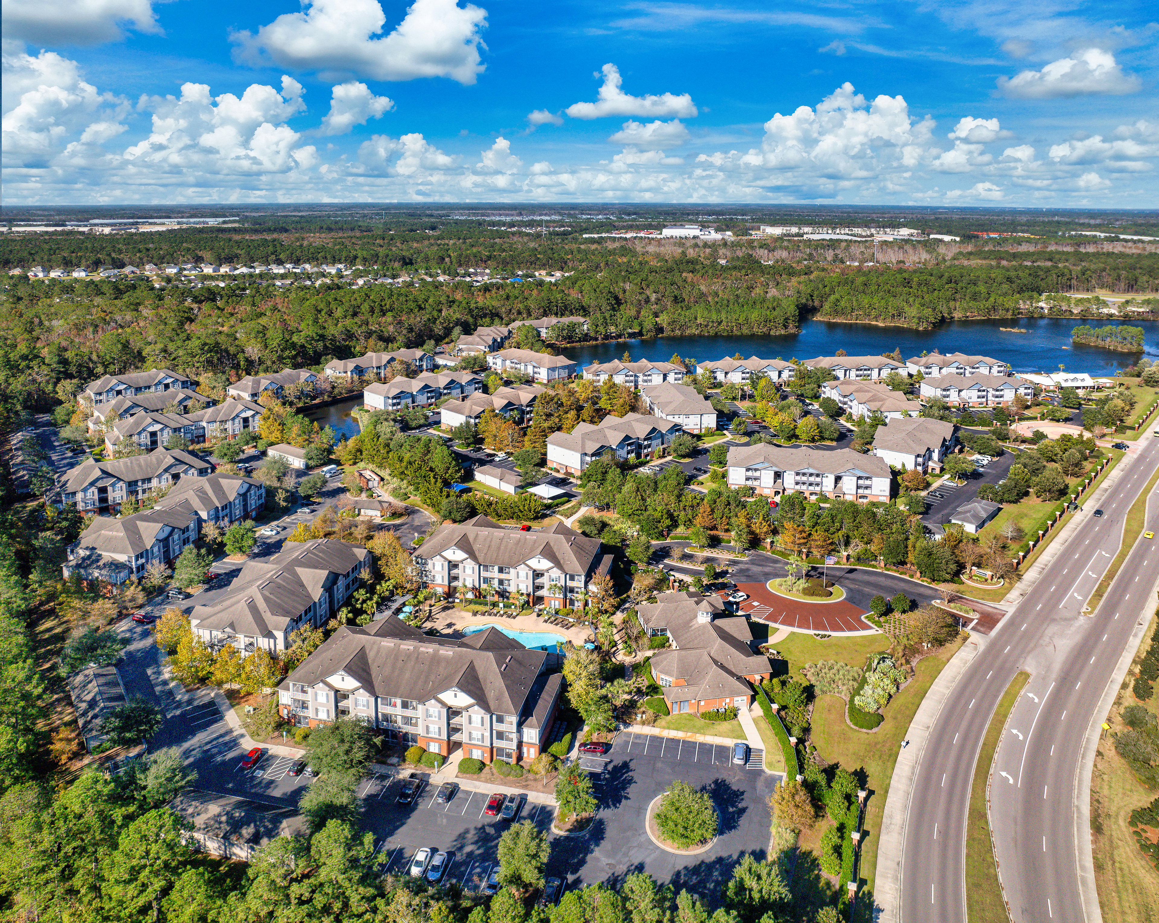 Aerial at MAA Benton luxury apartment homes in Savannah, GA