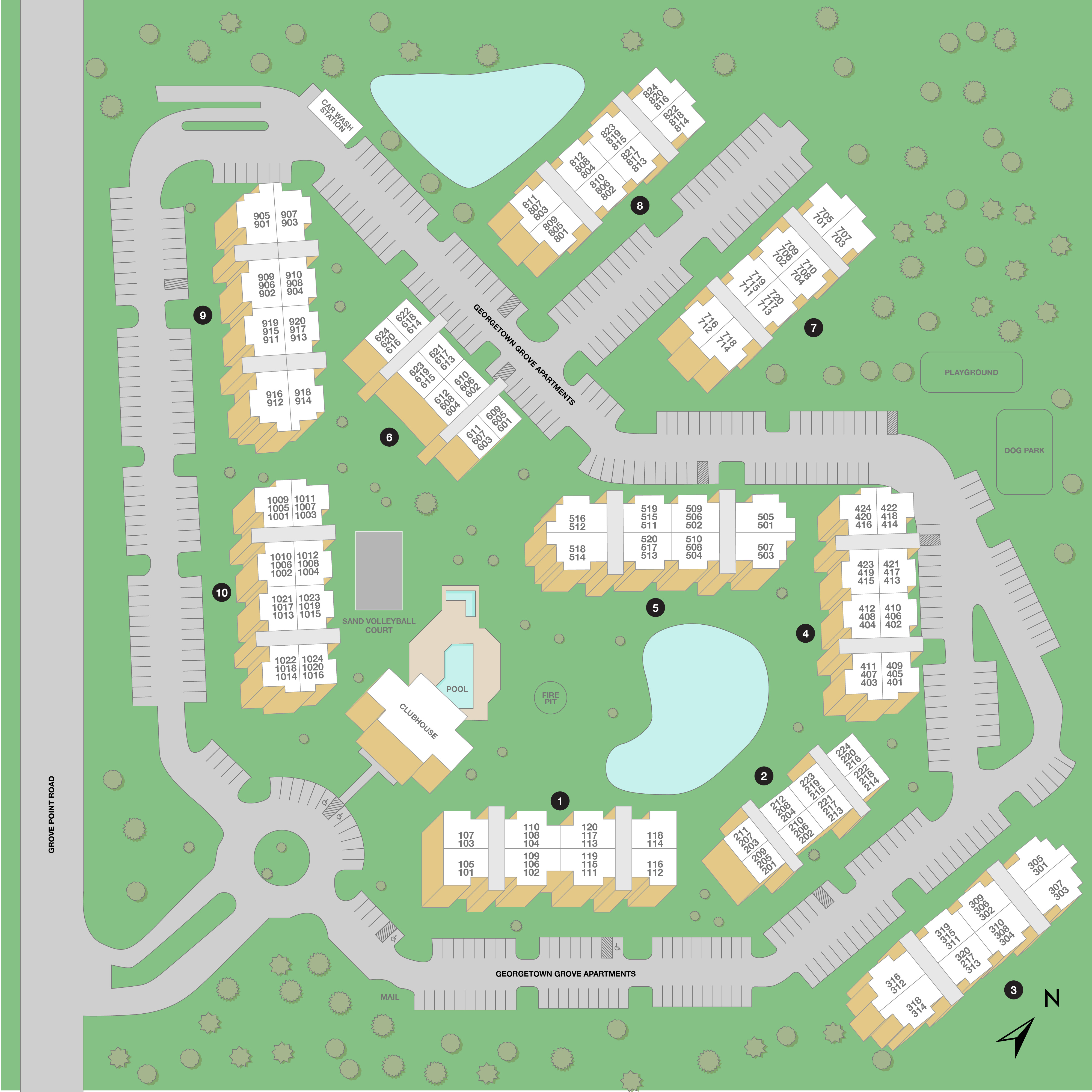 MAA Georgetown Grove Property Sitemap