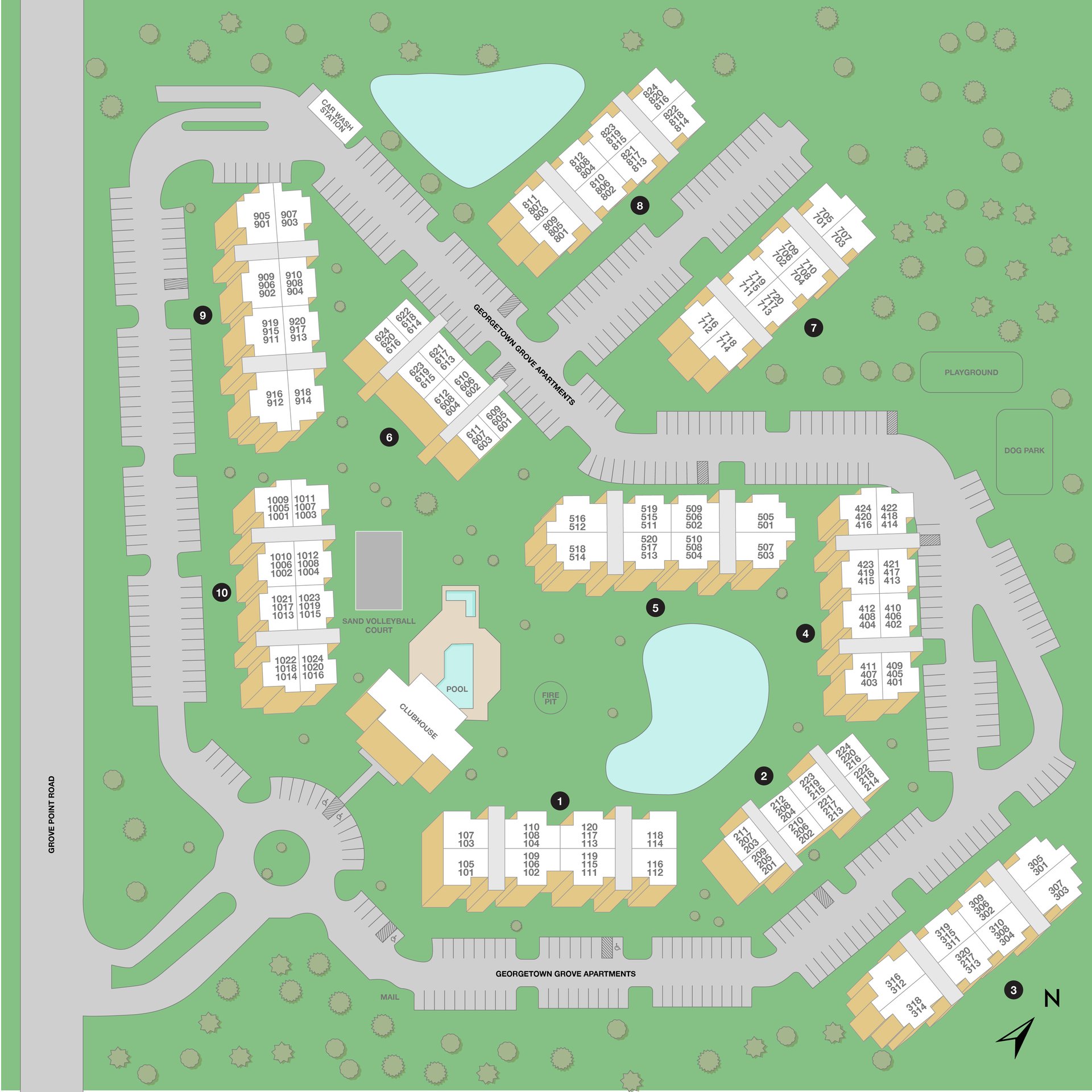 MAA Georgetown Grove Property Sitemap