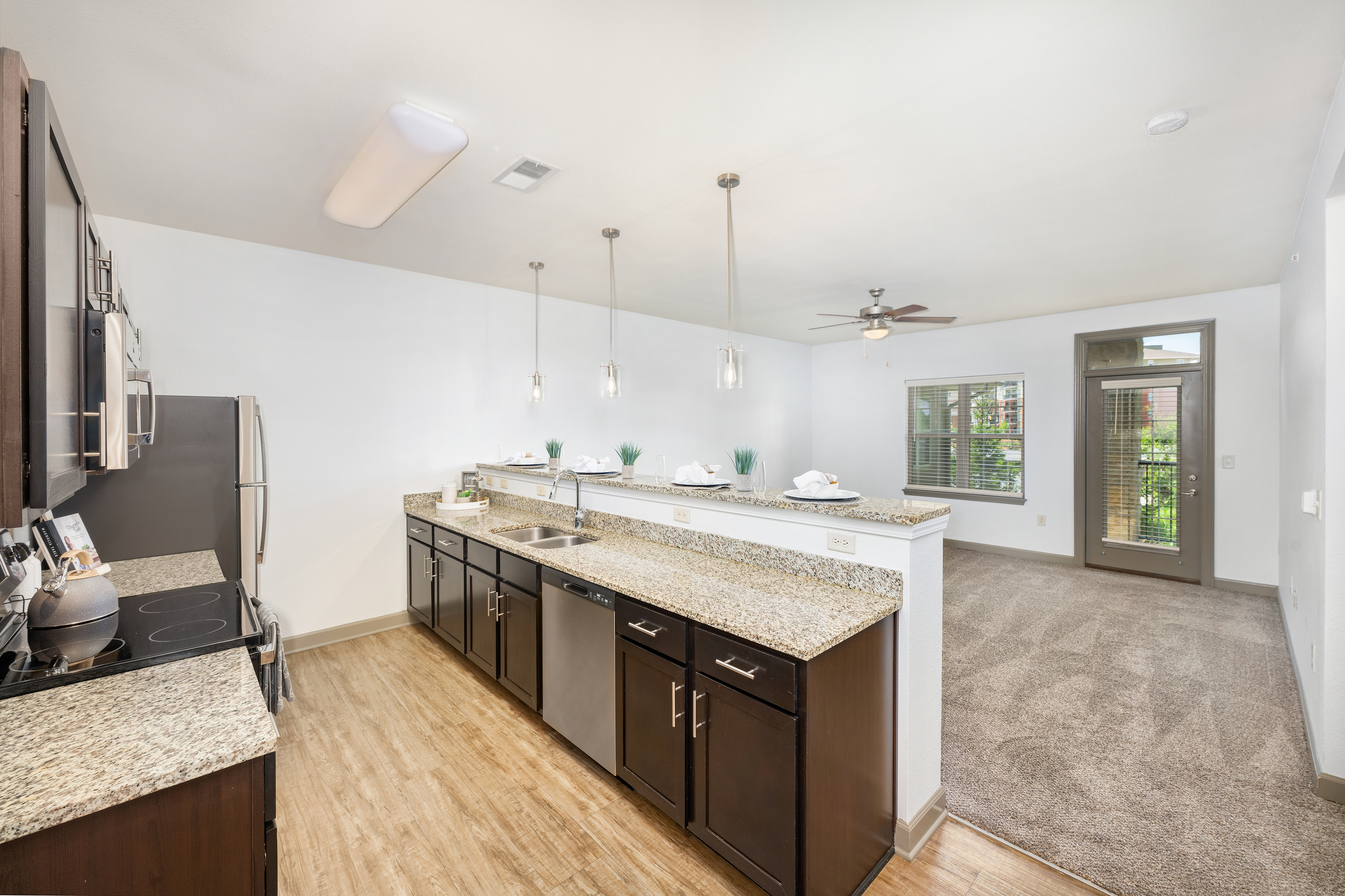 Kitchen at MAA Prairie Trace luxury apartment homes in Overland Park, KS