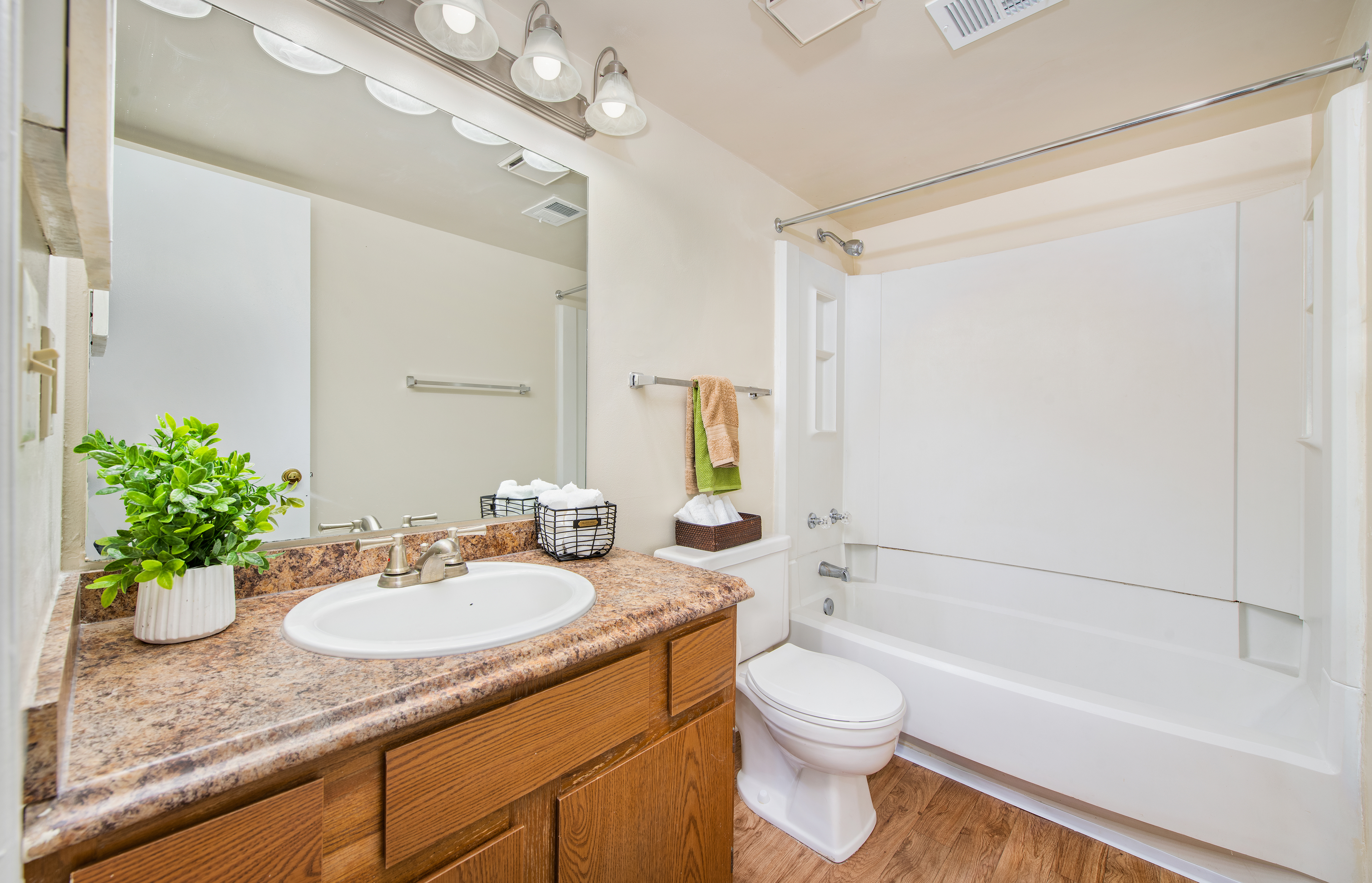 Bathroom at MAA Mansion luxury apartment homes in Raleigh, NC