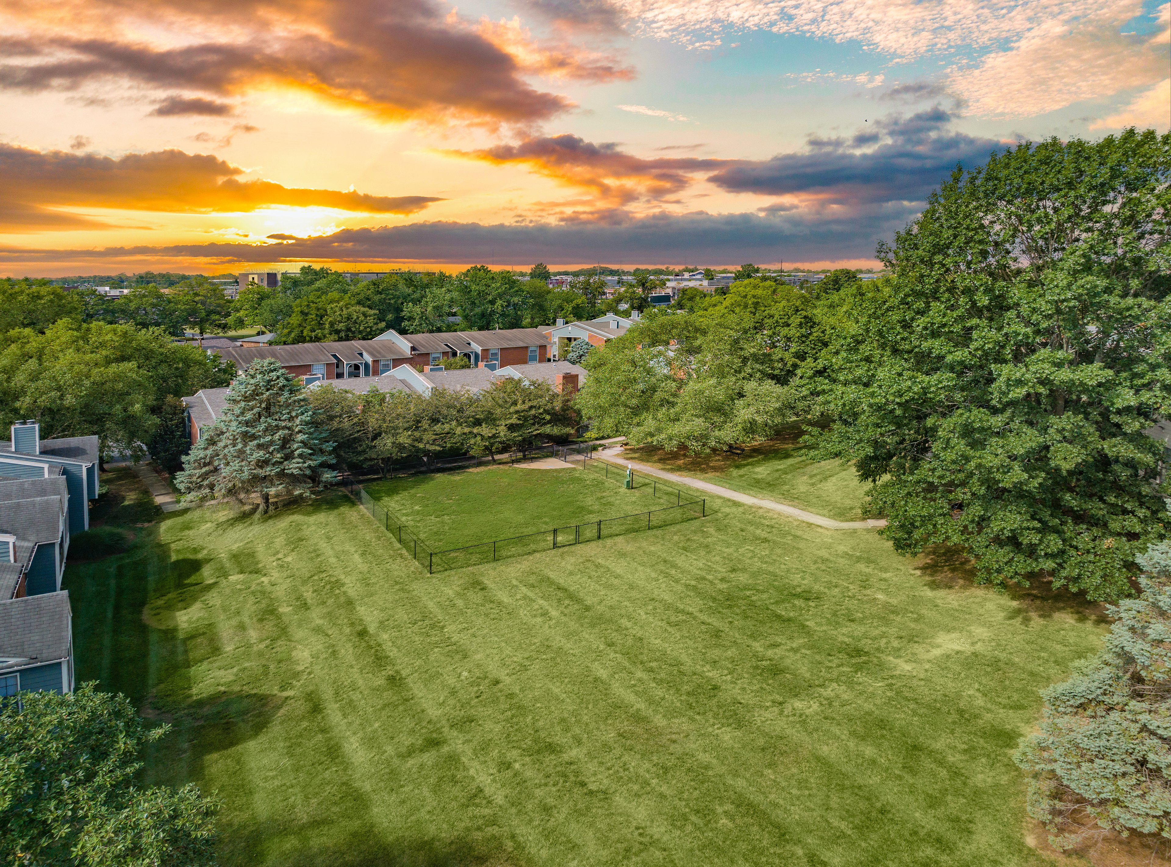 Dog park at MAA Mansion luxury apartment homes in Raleigh, NC