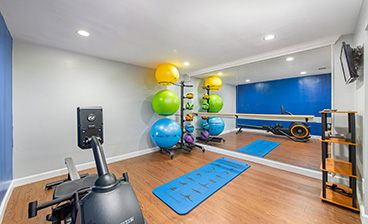 Gym at MAA Mansion luxury apartment homes in Lexington, KY