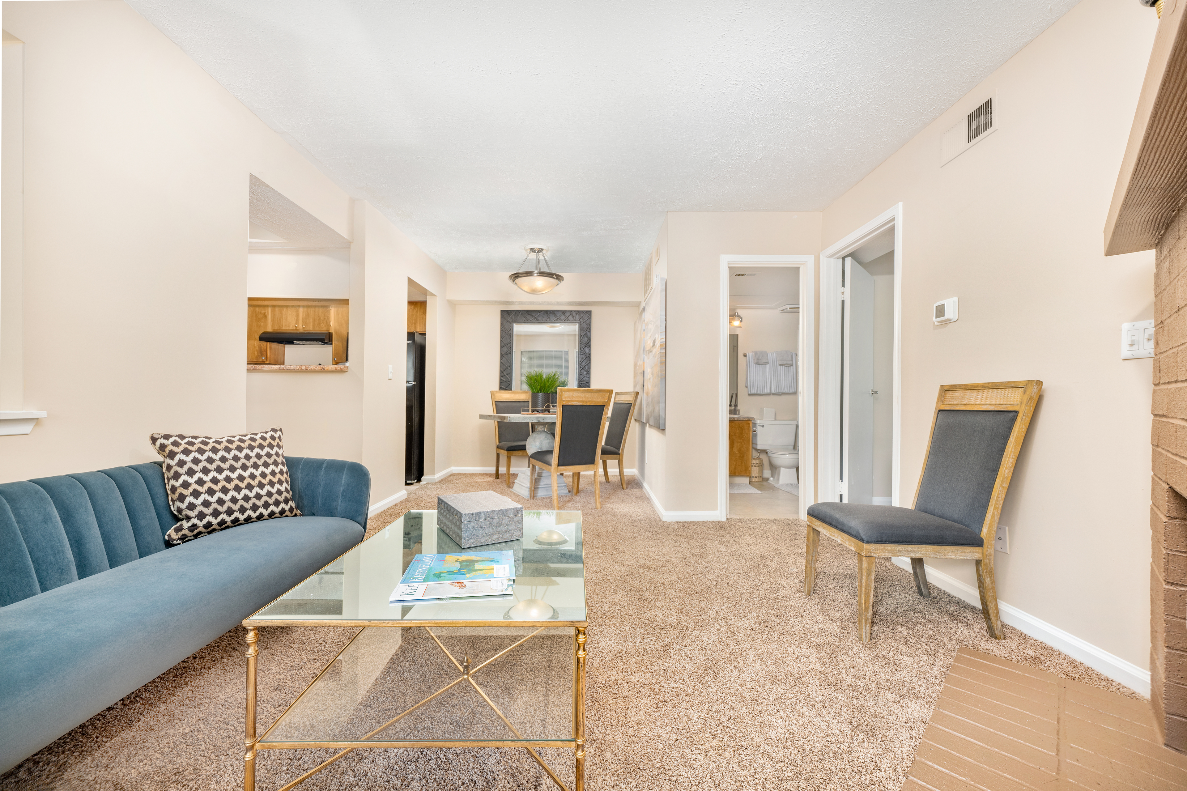 Living room at MAA Village luxury apartment homes in Lexington, KY