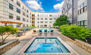 Pool at MAA The Station luxury apartment homes in Kansas City, MO