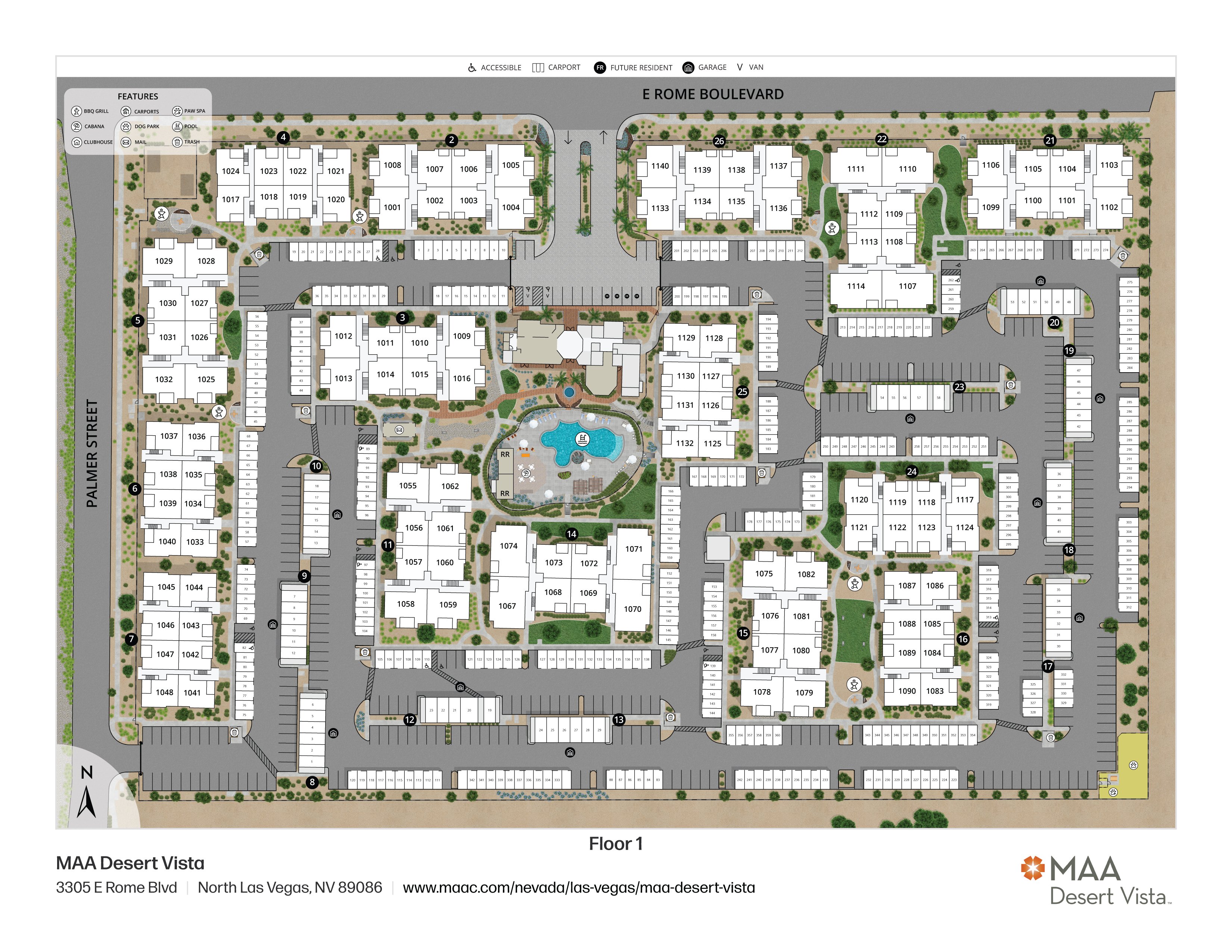 Property Map at MAA Desert Vista