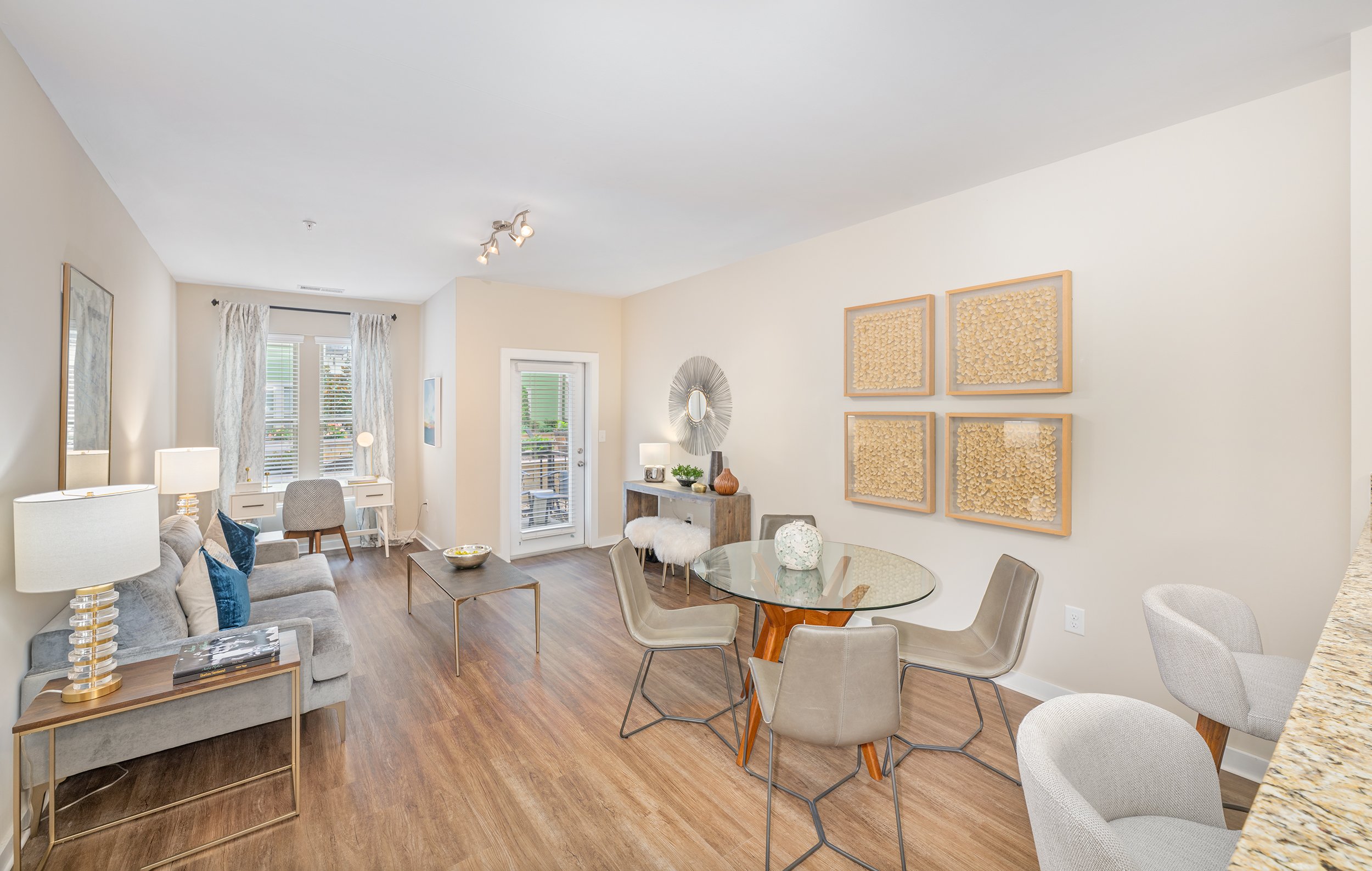 Living room at MAA 1225 luxury apartment homes in Charlotte, NC