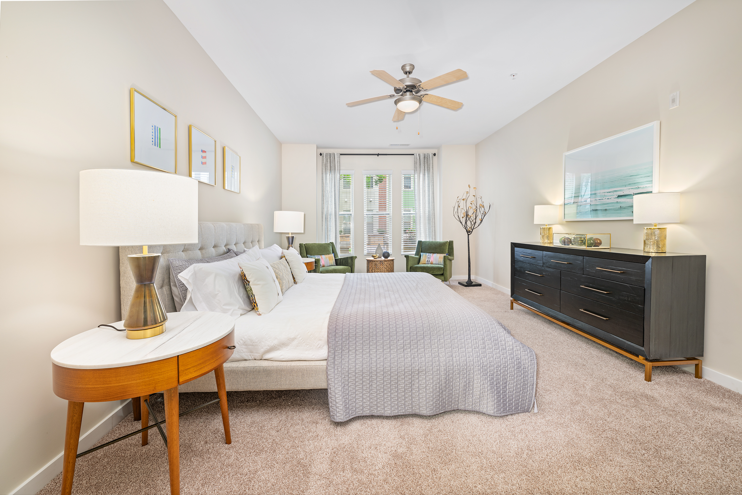 Bedroom at MAA 1225 luxury apartment homes in Charlotte, NC