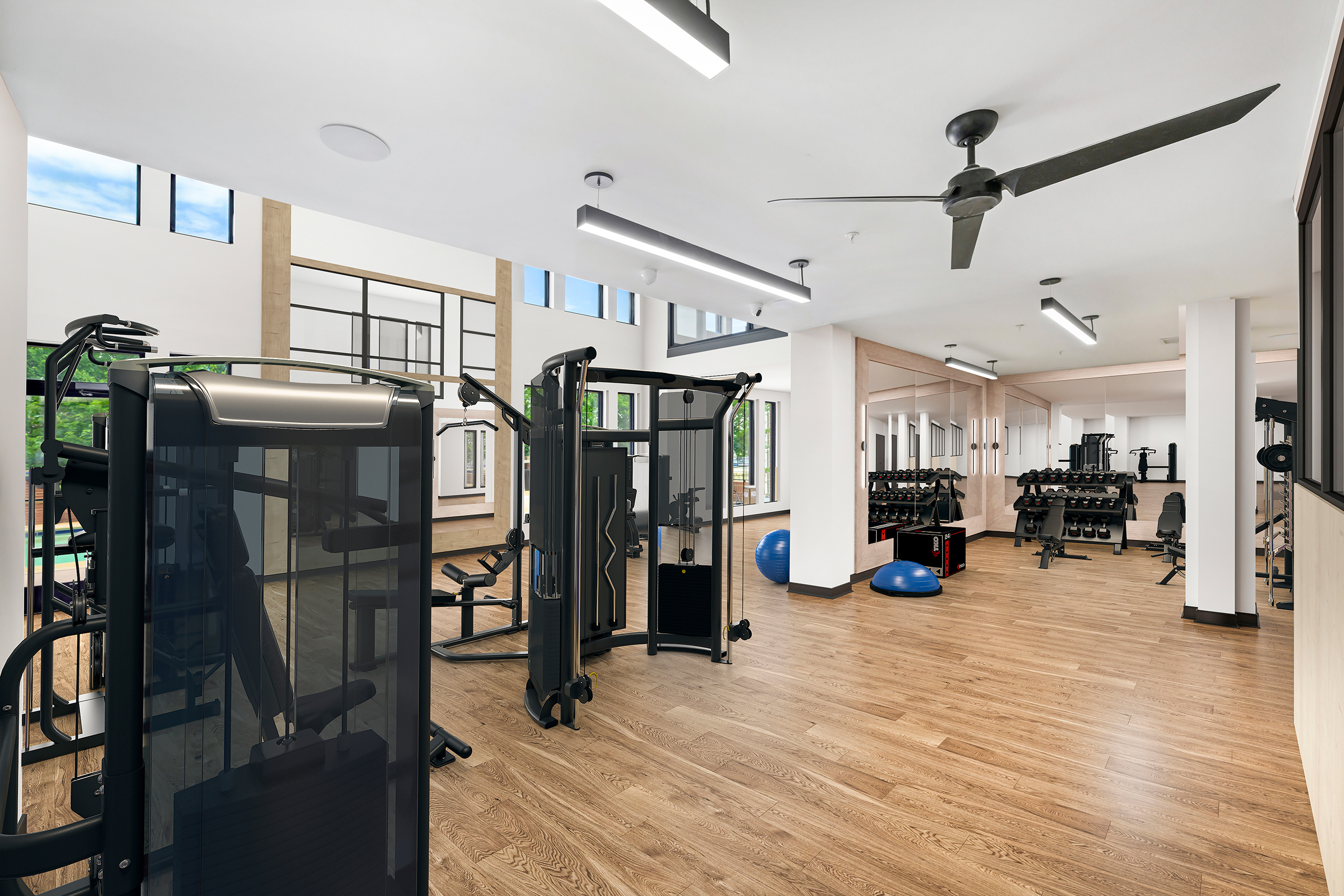 Fitness center at MAA 1225 luxury apartment homes in Charlotte, NC