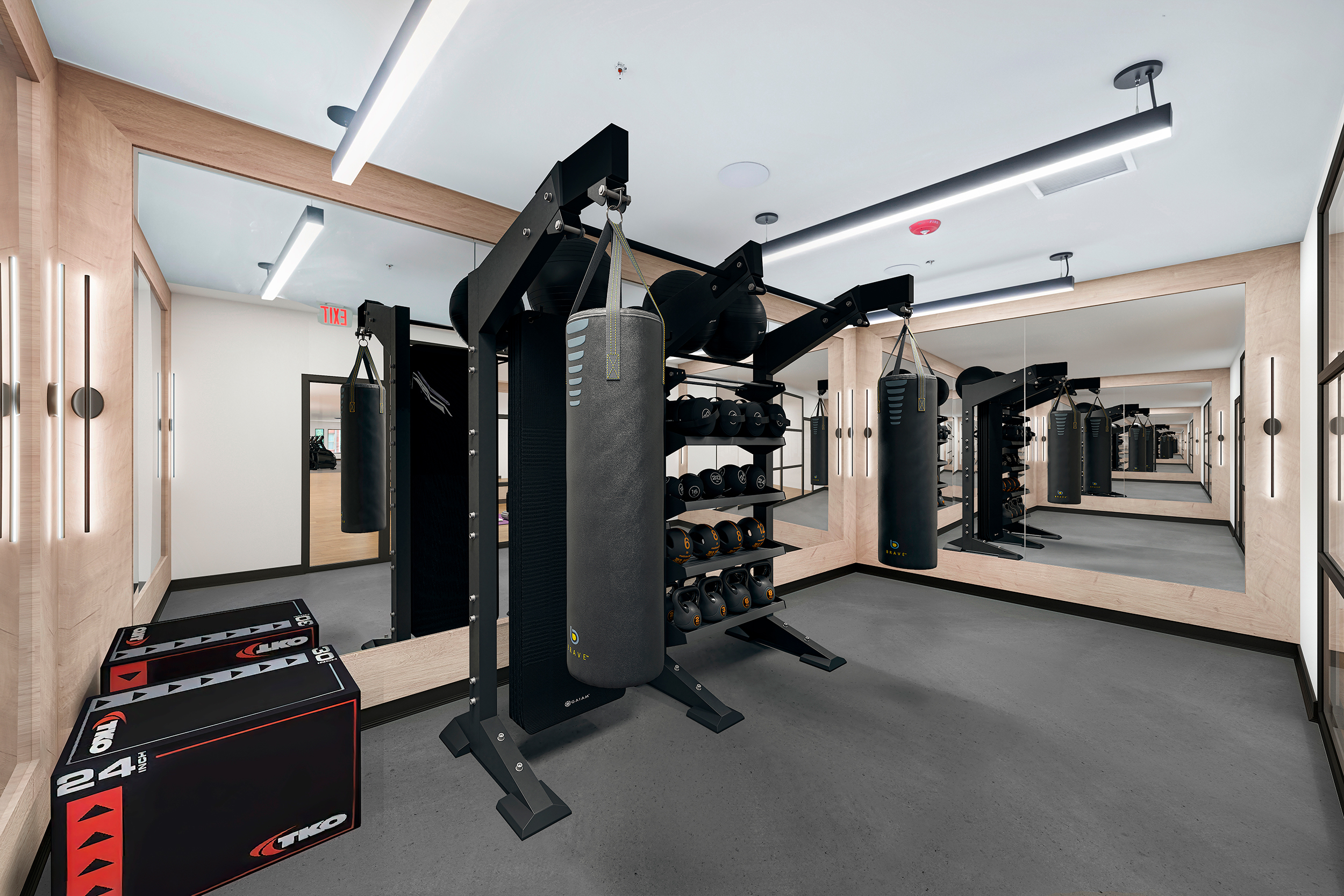 Fitness center at MAA 1225 luxury apartment homes in Charlotte, NC