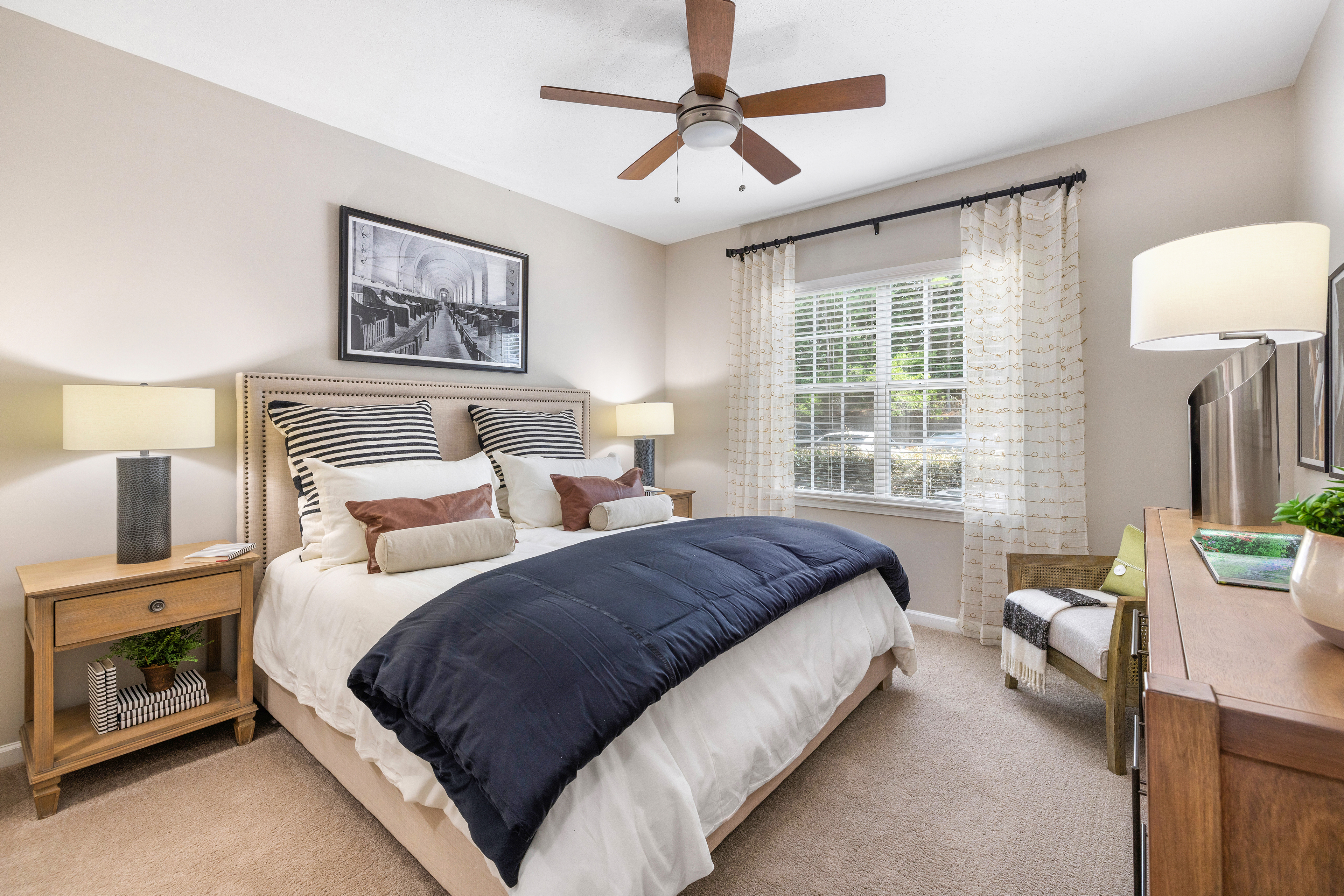 Bedroom at MAA Ballantyne luxury apartment homes in Charlotte, NC