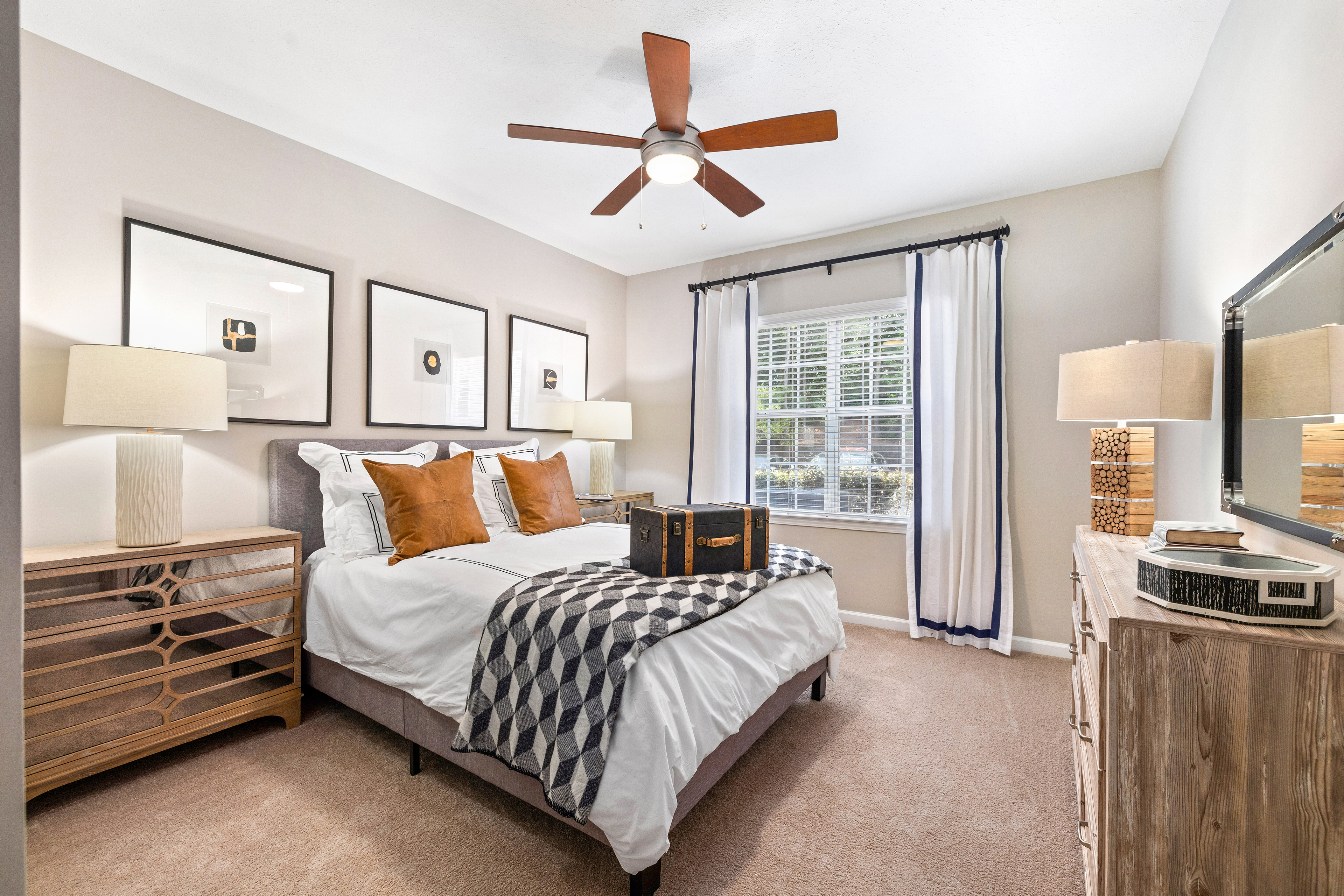 Bedroom at MAA Ballantyne luxury apartment homes in Charlotte, NC