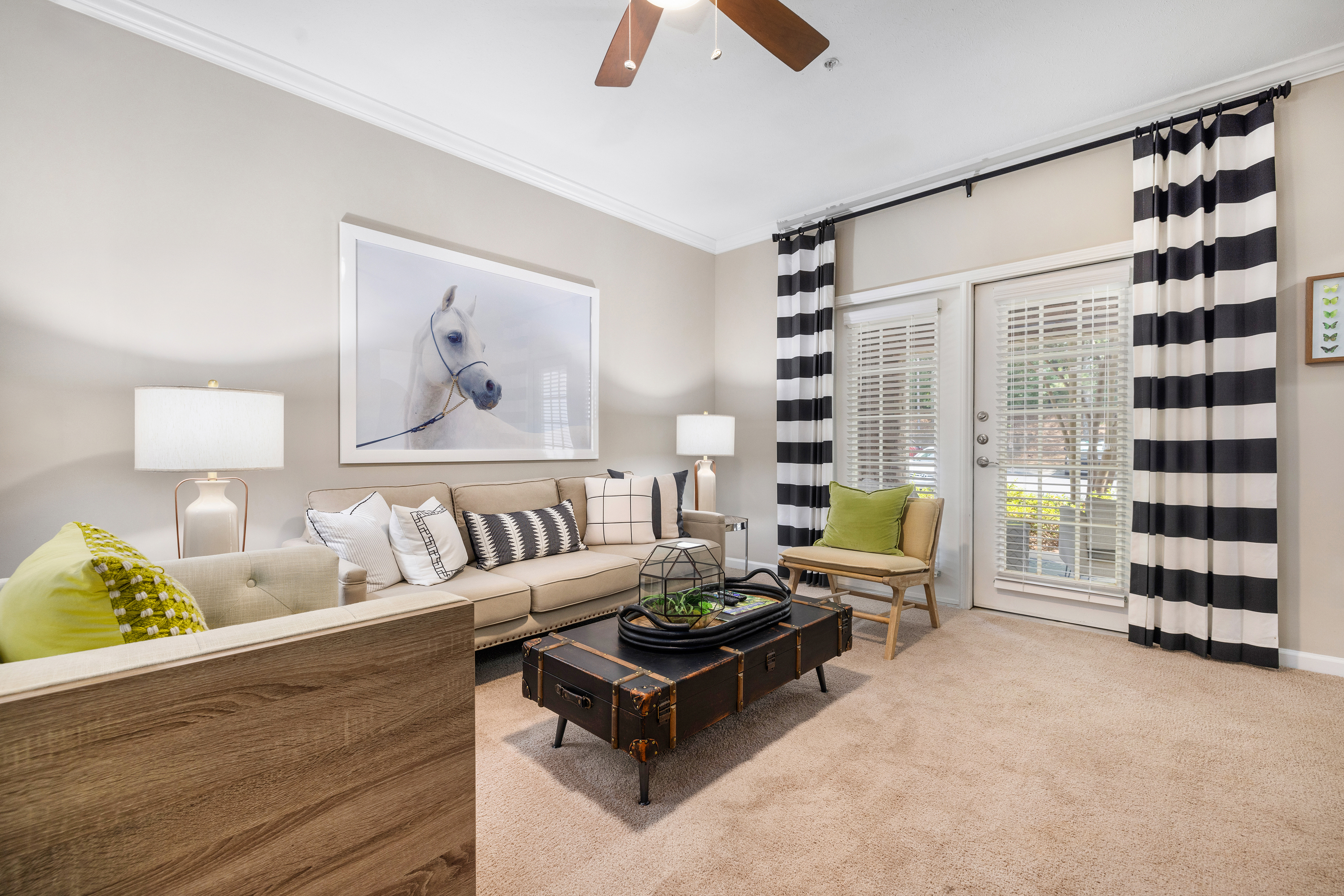 Living room at MAA Ballantyne luxury apartment homes in Charlotte, NC