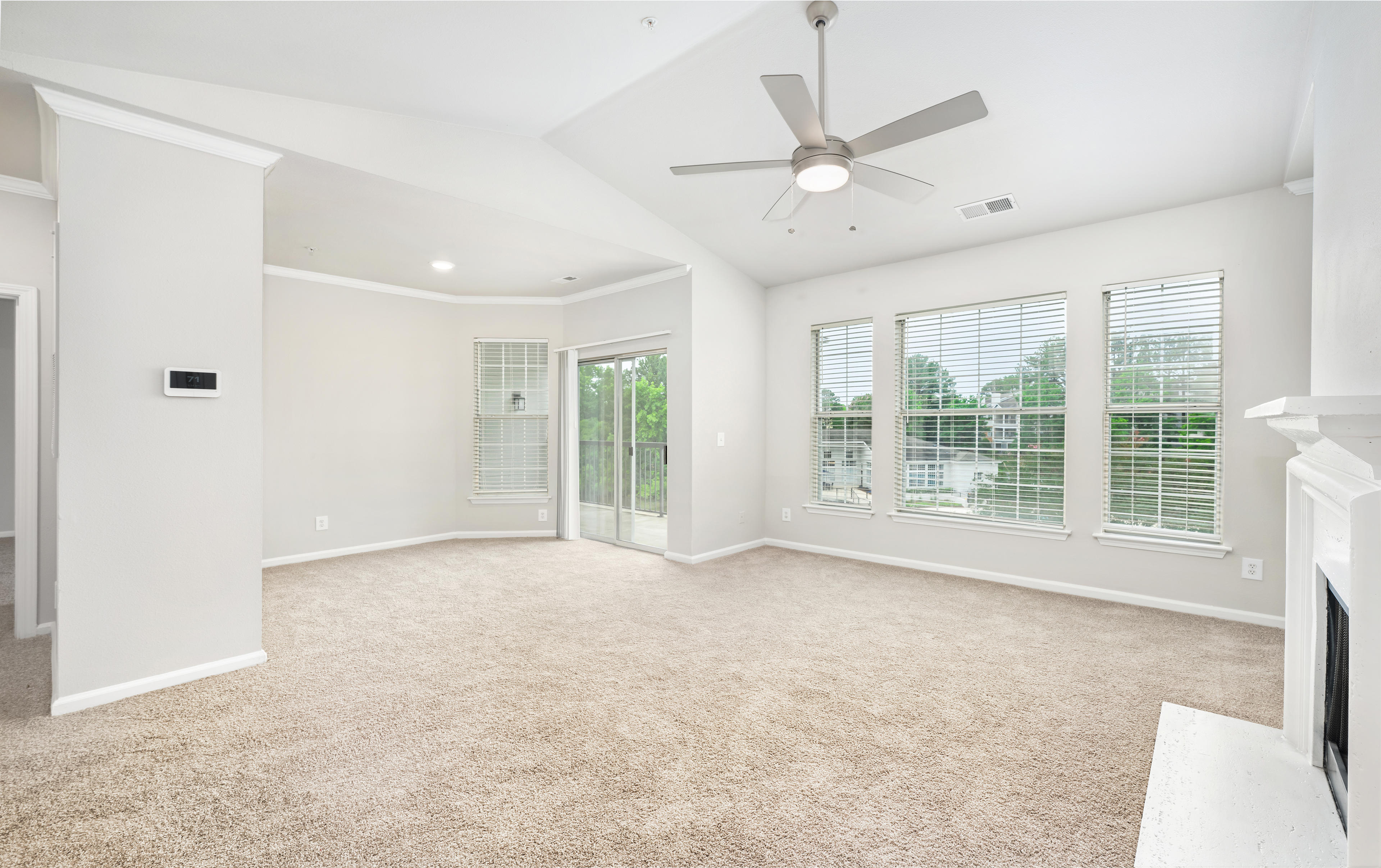 Living room at MAA Beverly Crest luxury apartment homes in Charlotte, NC