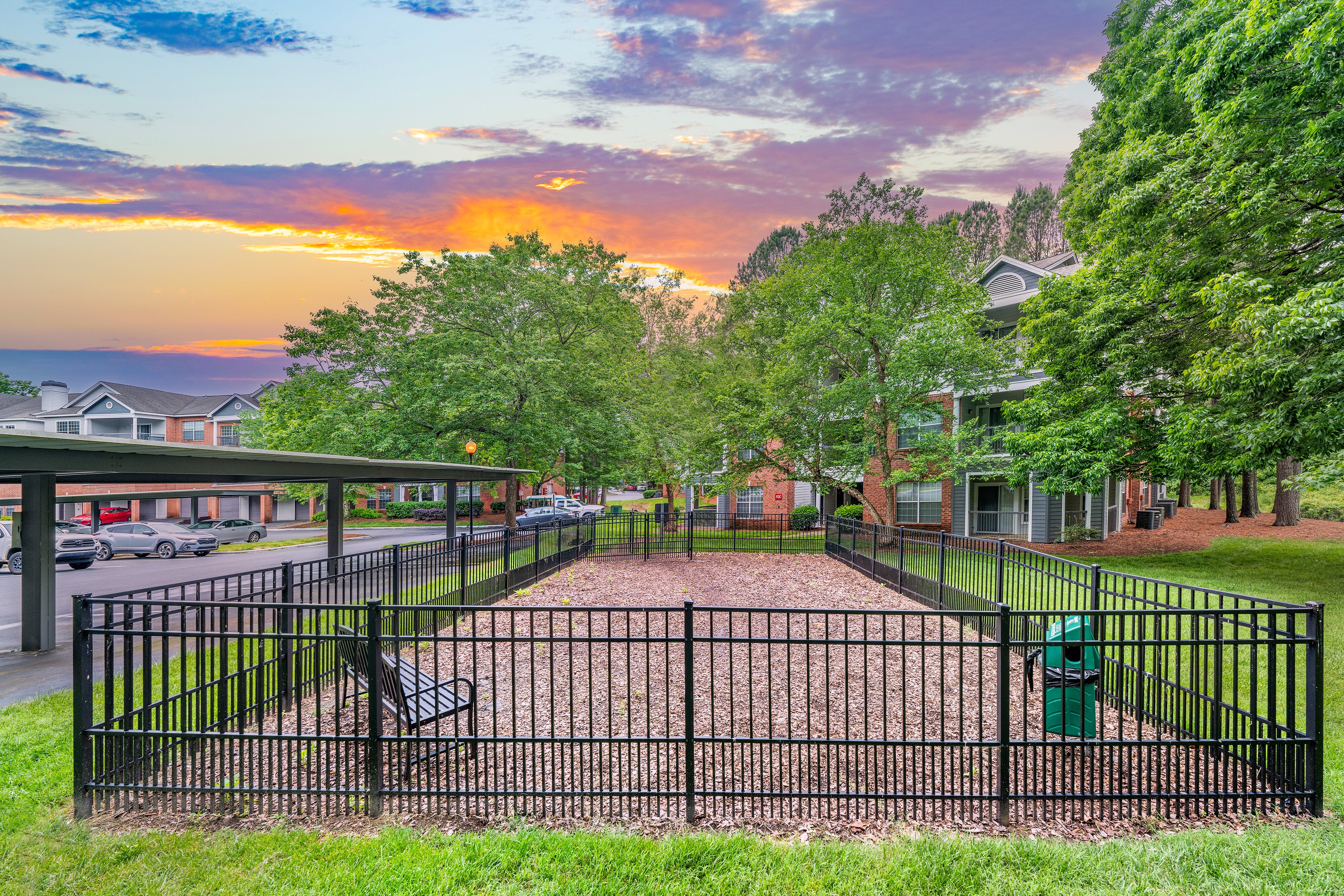 Dog park at MAA Beverly Crest luxury apartment homes in Charlotte, NC