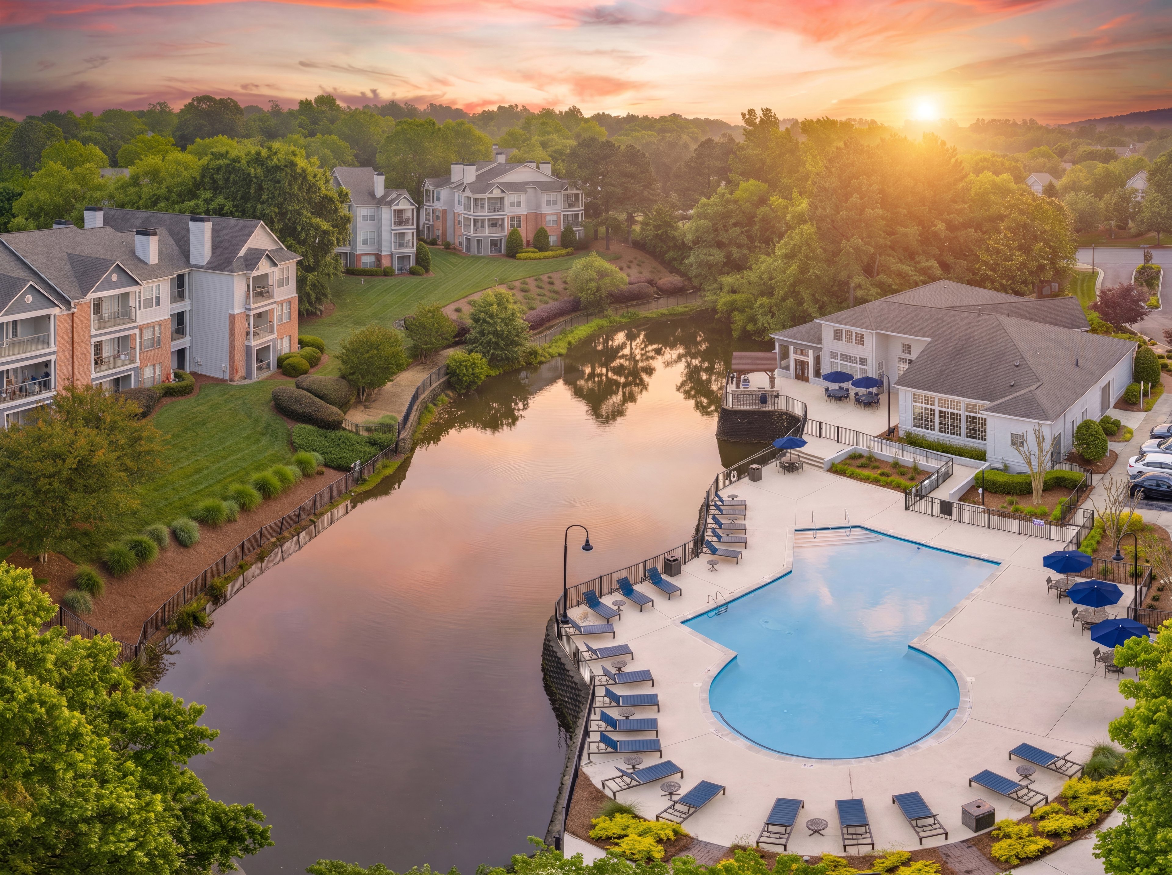 Pool at MAA Beverly Crest luxury apartment homes in Charlotte, NC