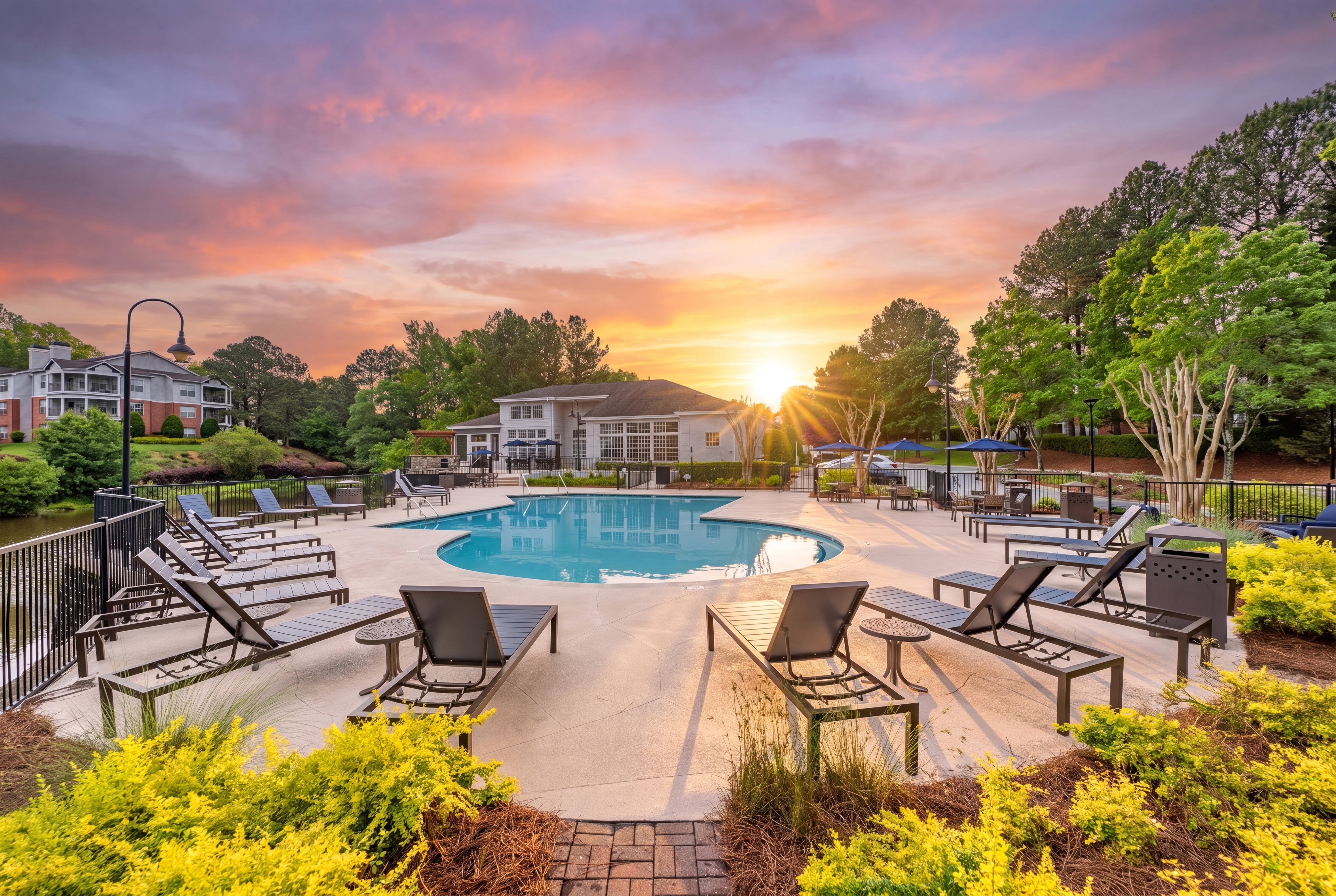 Pool at MAA Beverly Crest luxury apartment homes in Charlotte, NC
