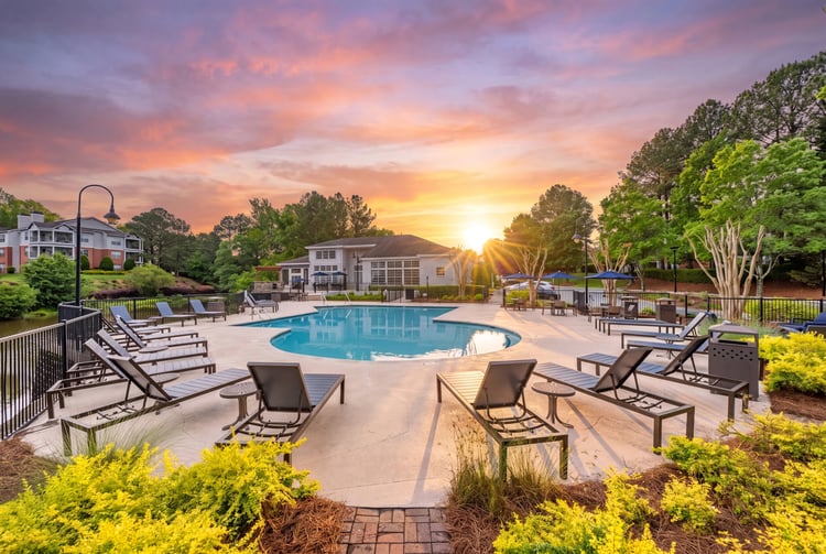 Pool at MAA Beverly Crest luxury apartment homes in Charlotte, NC