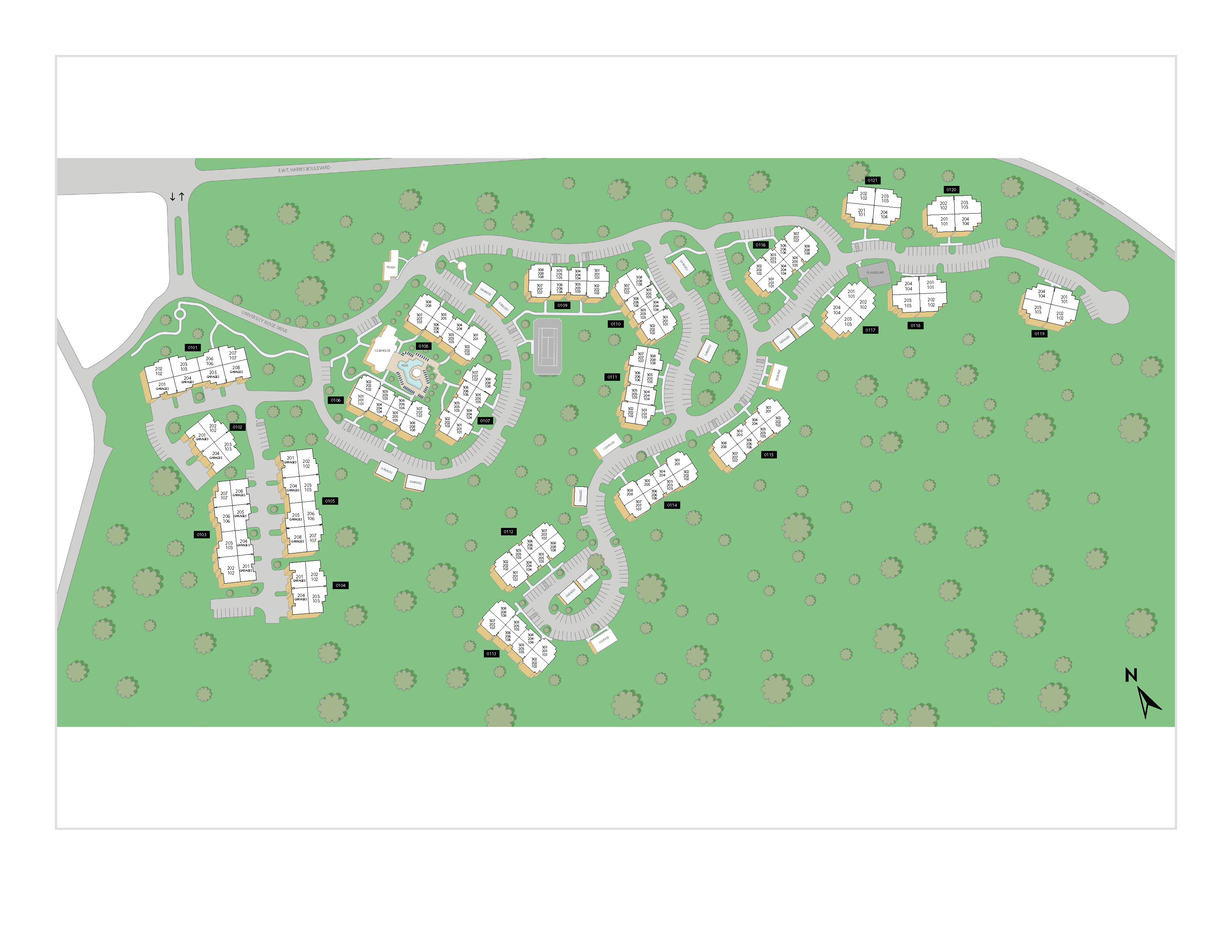 Property map of MAA Chancellor Park luxury apartments in Charlotte, NC