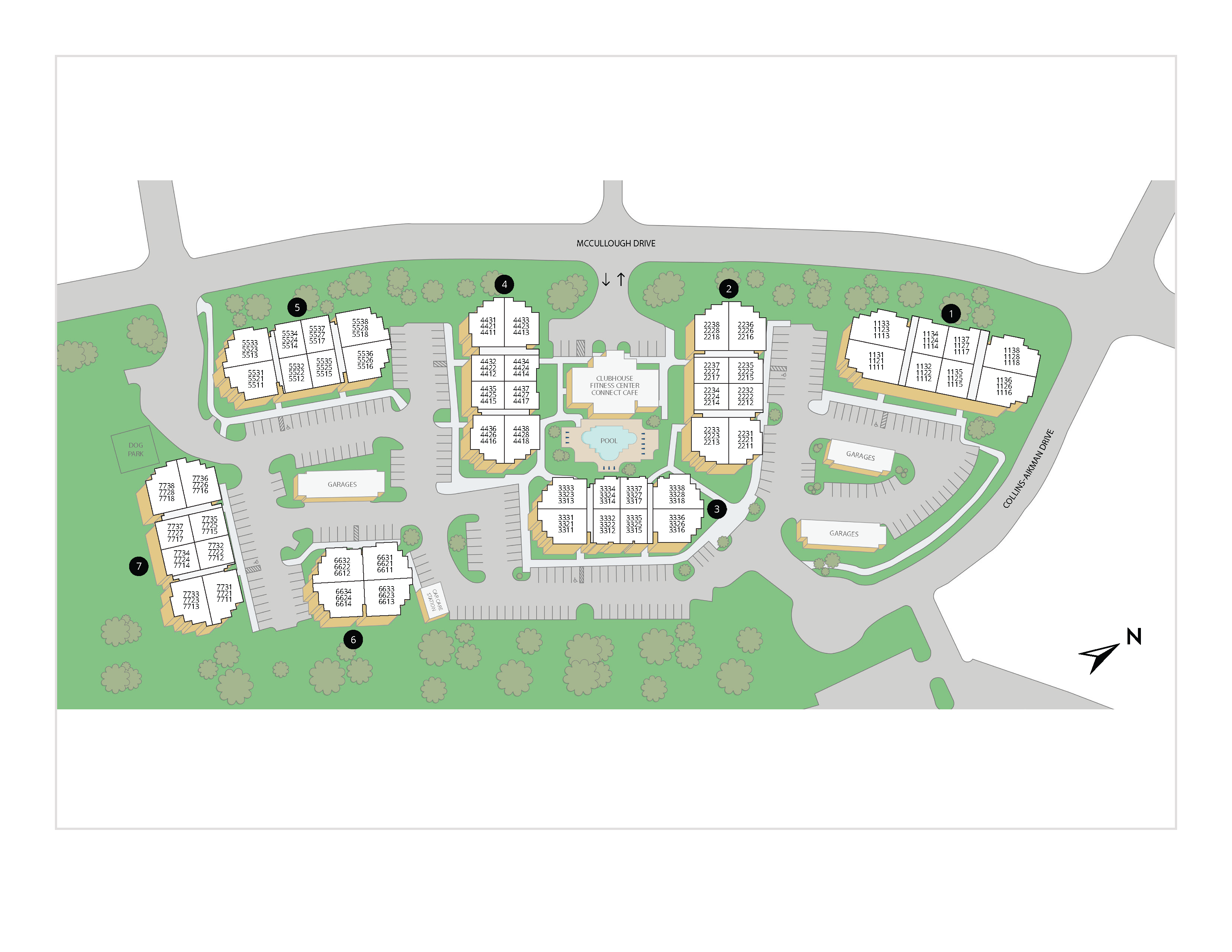 Property map of MAA City Grand luxury apartments in Charlotte, NC