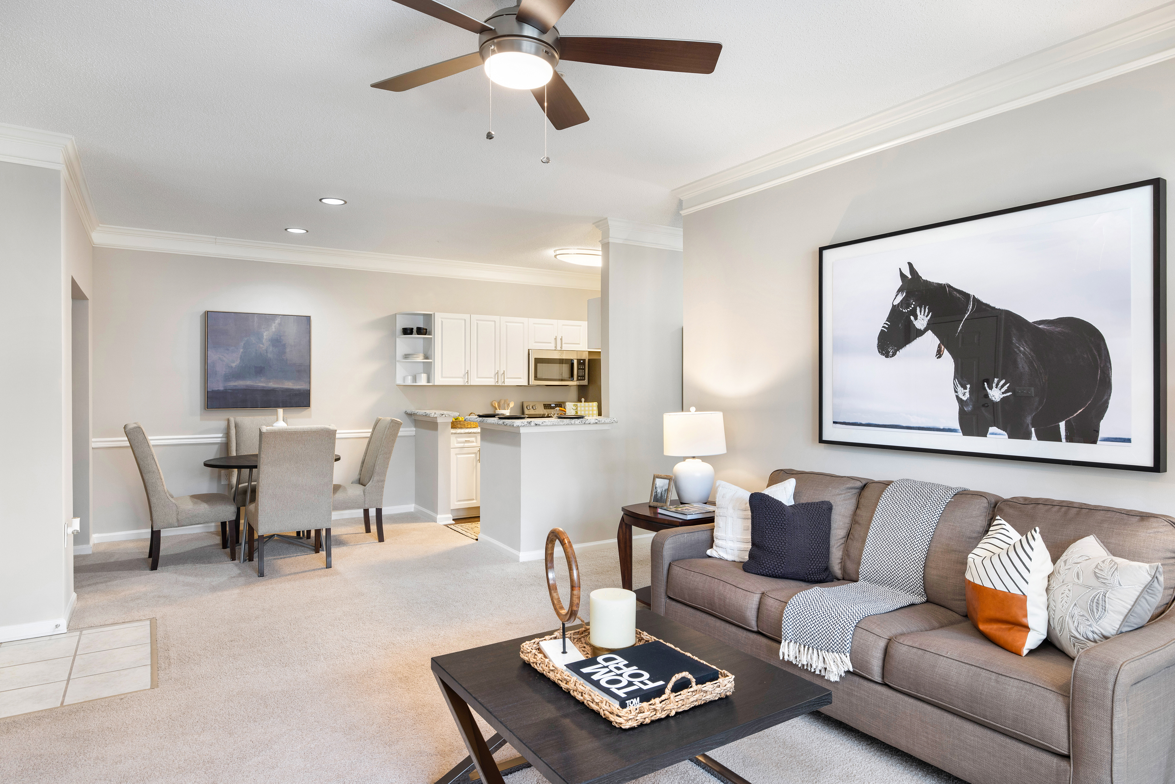 Model - Living room -  at MAA City Grand luxury apartment homes in Charlotte, NC